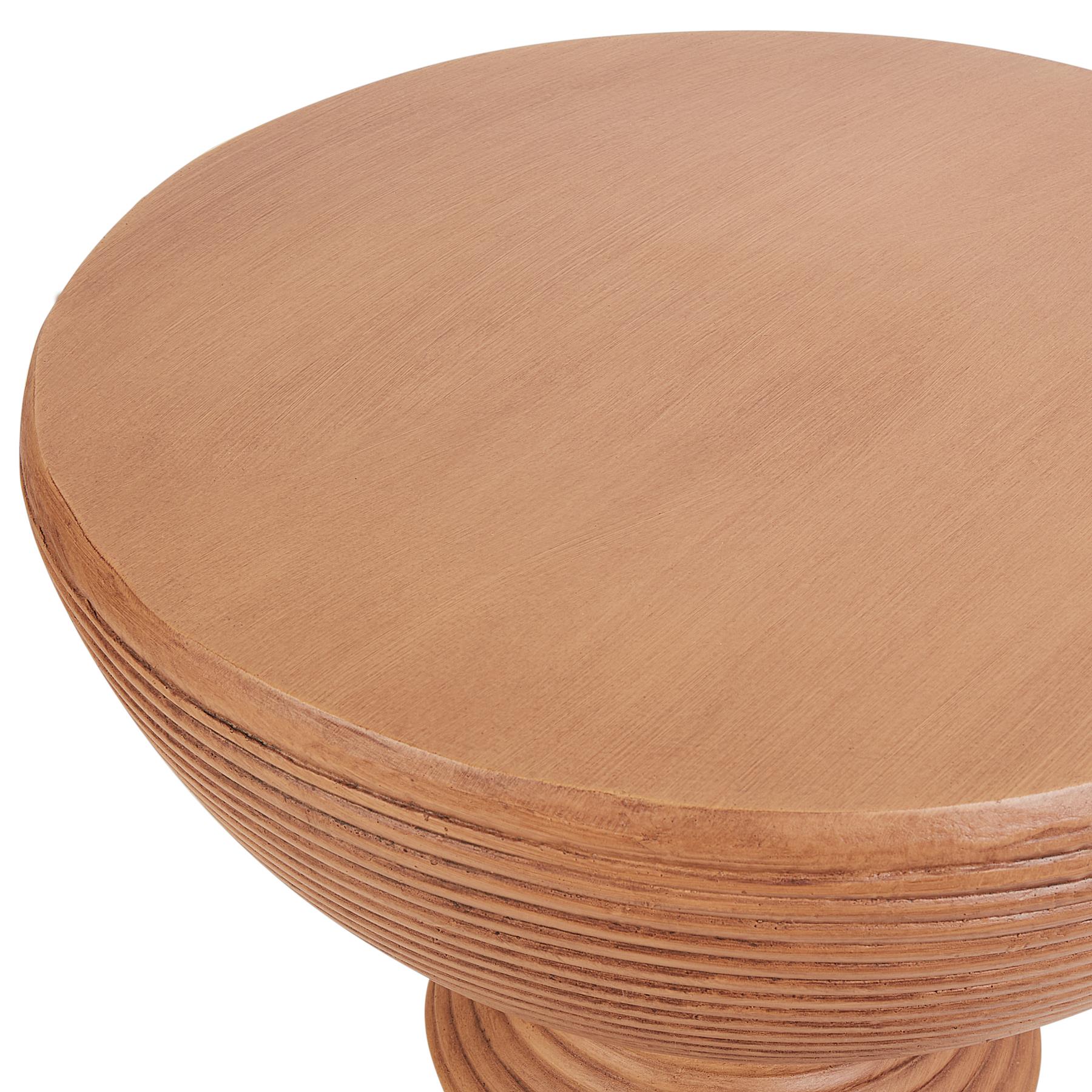 Beliani - CALDARO - Bijzettafel - Lichthout - Lichtbeton