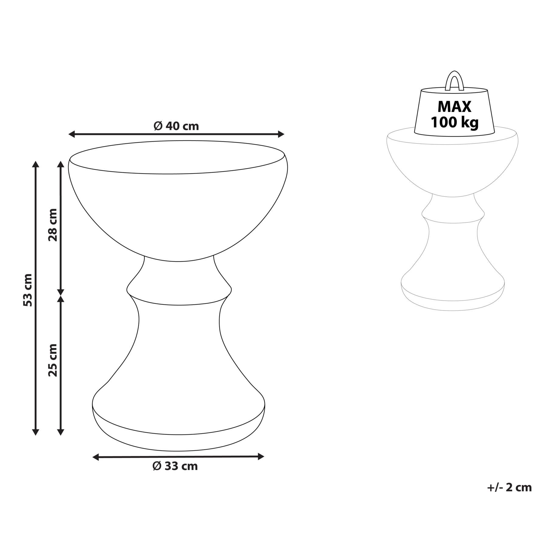 Beliani - CALDARO - Bijzettafel - Lichthout - Lichtbeton