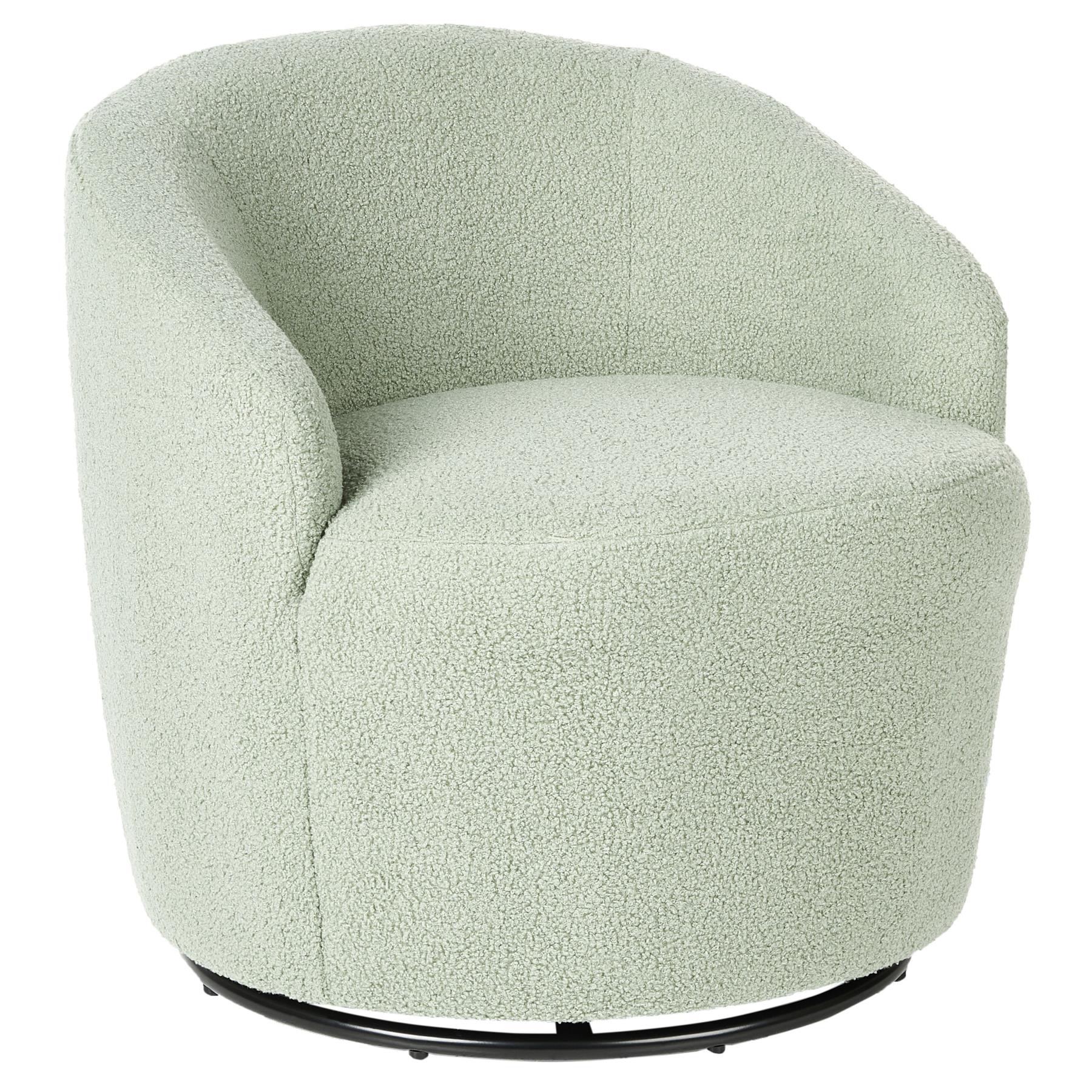Beliani - DAVIK - Fauteuil - Lichtgroen - Bouclé