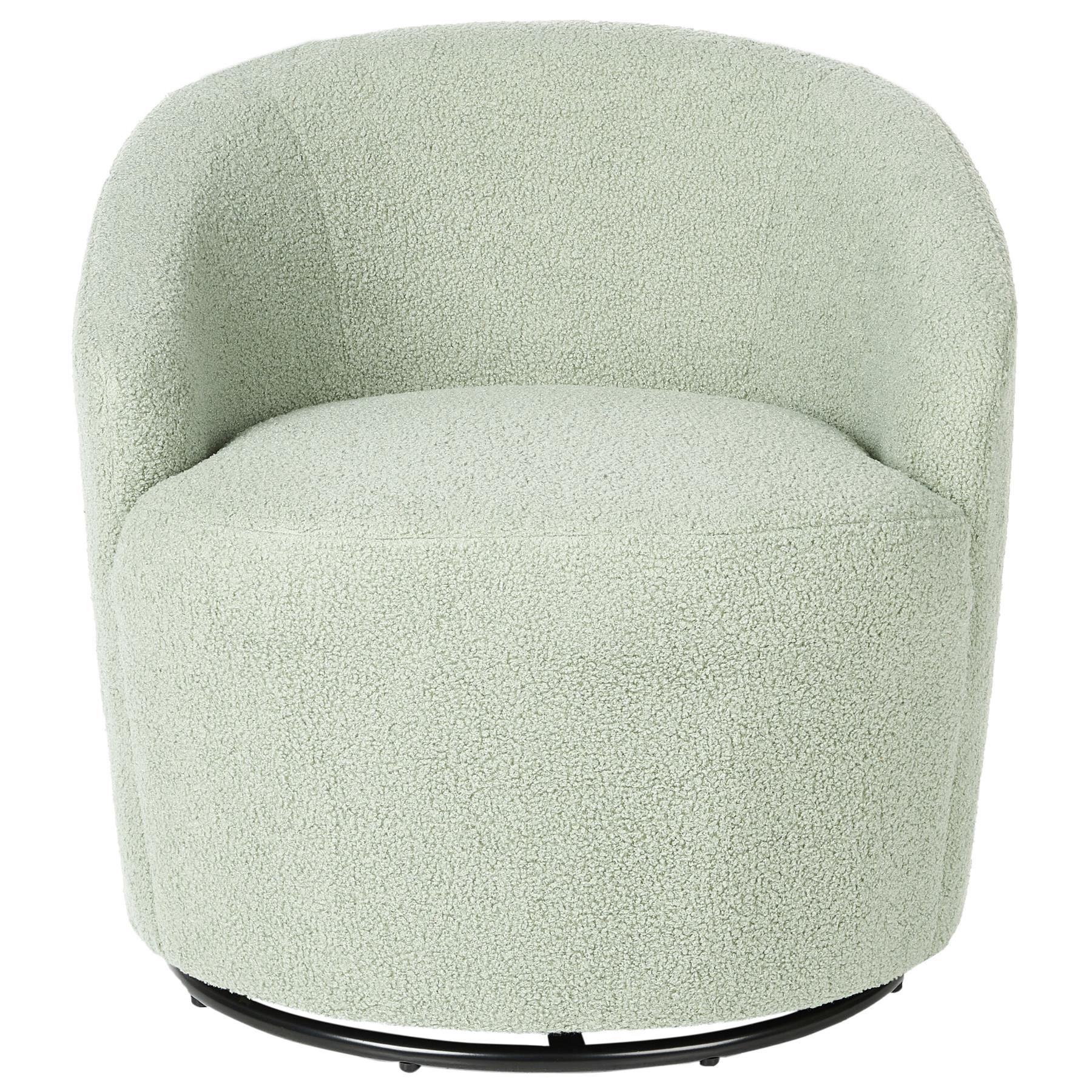Beliani - DAVIK - Fauteuil - Lichtgroen - Bouclé