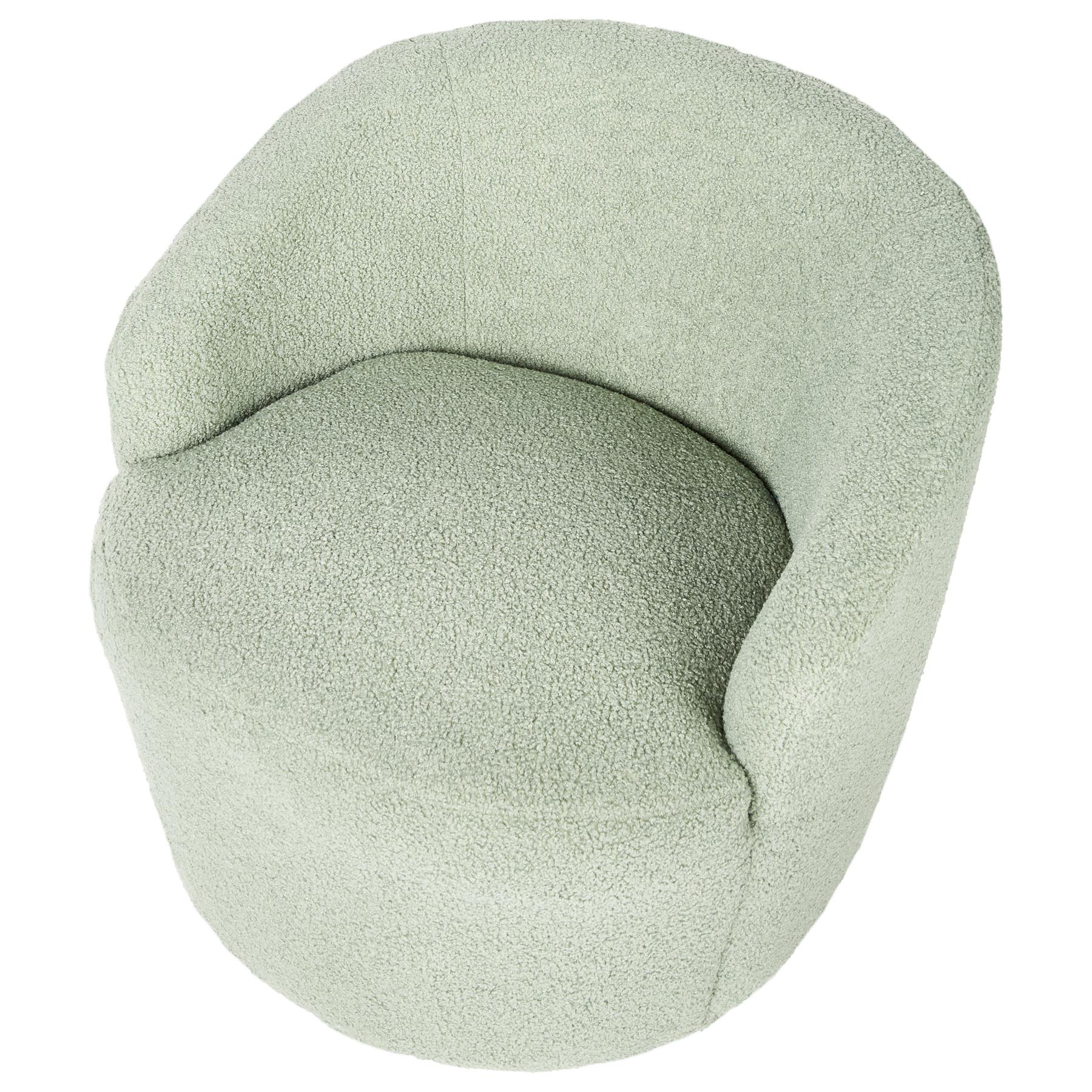 Beliani - DAVIK - Fauteuil - Lichtgroen - Bouclé