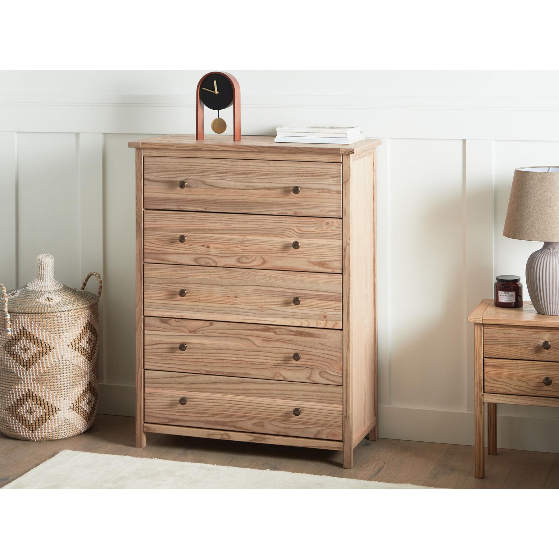 Beliani - SALTON - Ladekast met 5 lades - Lichte houtkleur - Sassafras