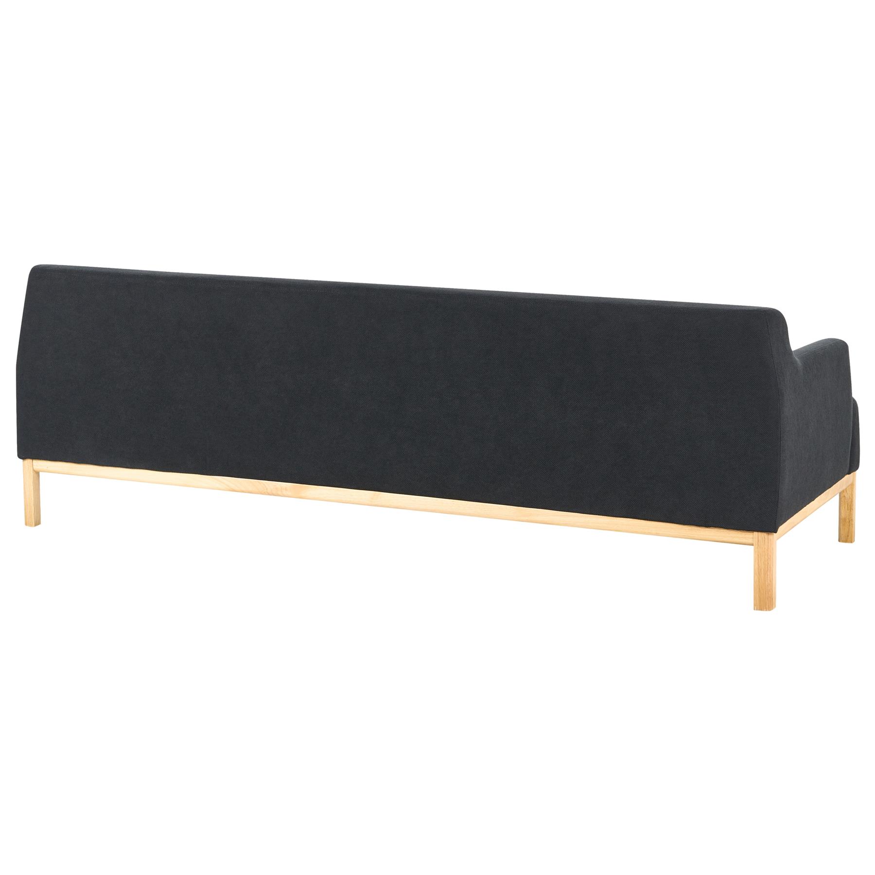Beliani - SOSJO - Driezitsbank - Zwart - Polyester