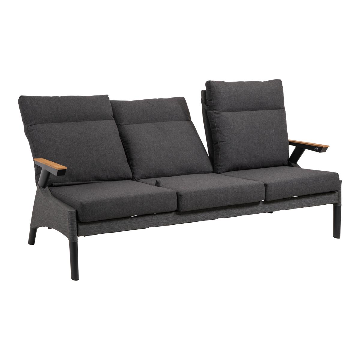 Lesli Living Loungebank Florence Tessile - antraciet