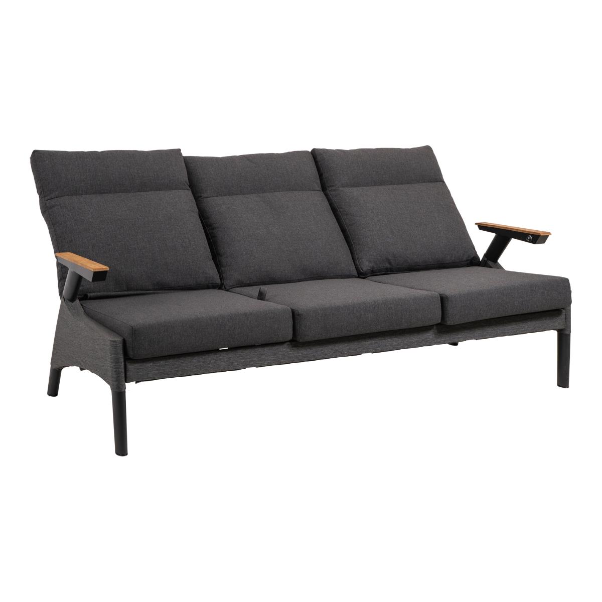 Lesli Living Loungebank Florence Tessile - antraciet