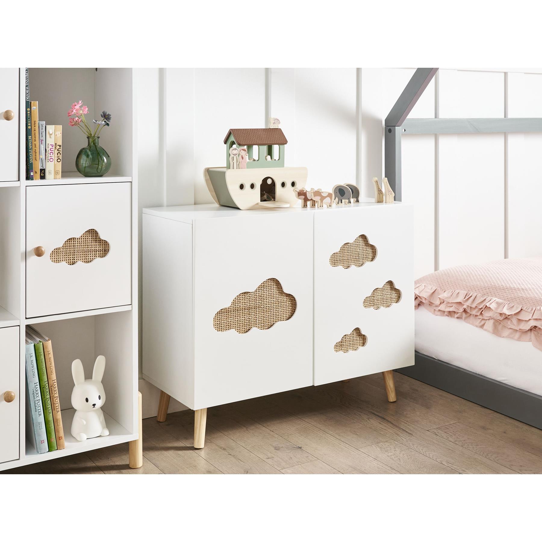 Beliani - CLOUDY - Dressoir - Wit|Lichthout - MDF
