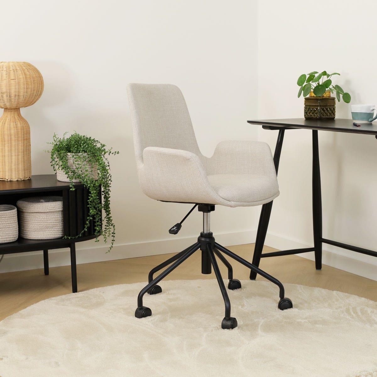Nolon Nout-Eef Bureaustoelen Set van 2 - Beige - Zwart