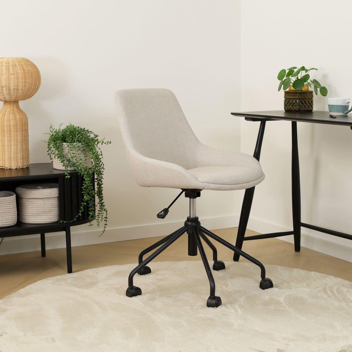 Nolon Nout-Isa Bureaustoelen Set van 2 - Beige - Zwart