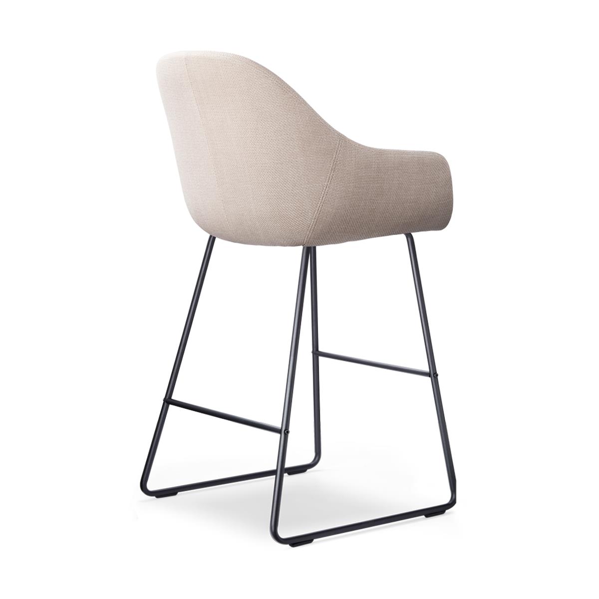 Nolon Nino-Mae Barkrukken Set van 2 - Beige - Zwart - 65 cm