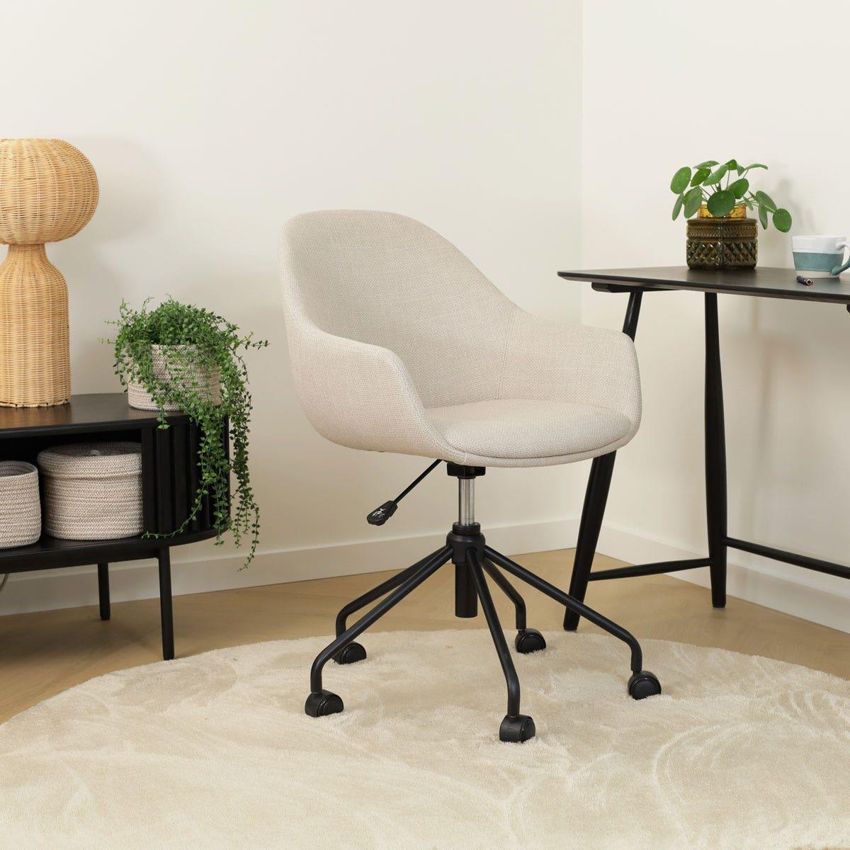 Nolon Nout-Mae Bureaustoelen Set van 2 - Beige - Zwart