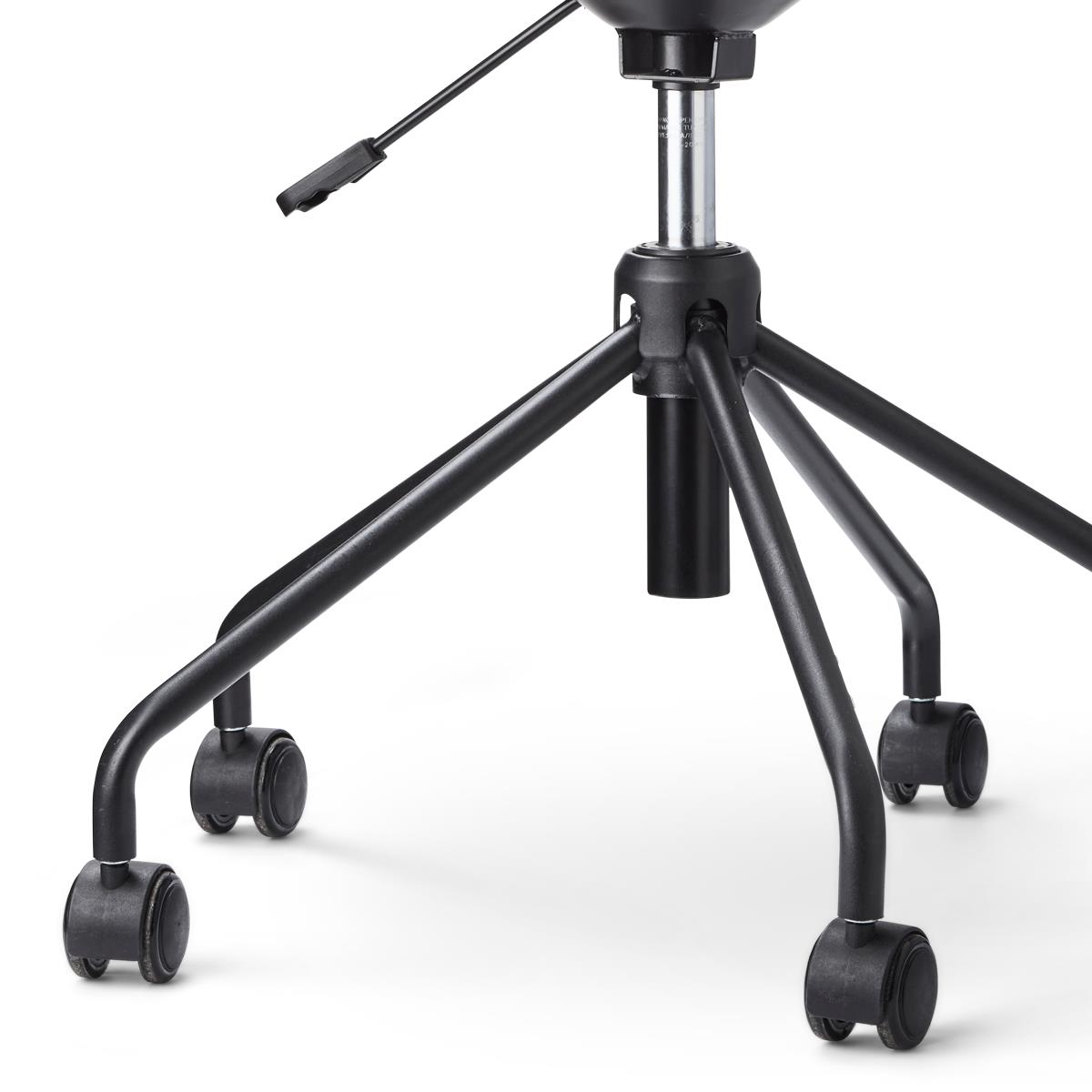 Nolon Nout-Fé Bureaustoelen Set van 2 - Rib Crème - Zwart Onderstel