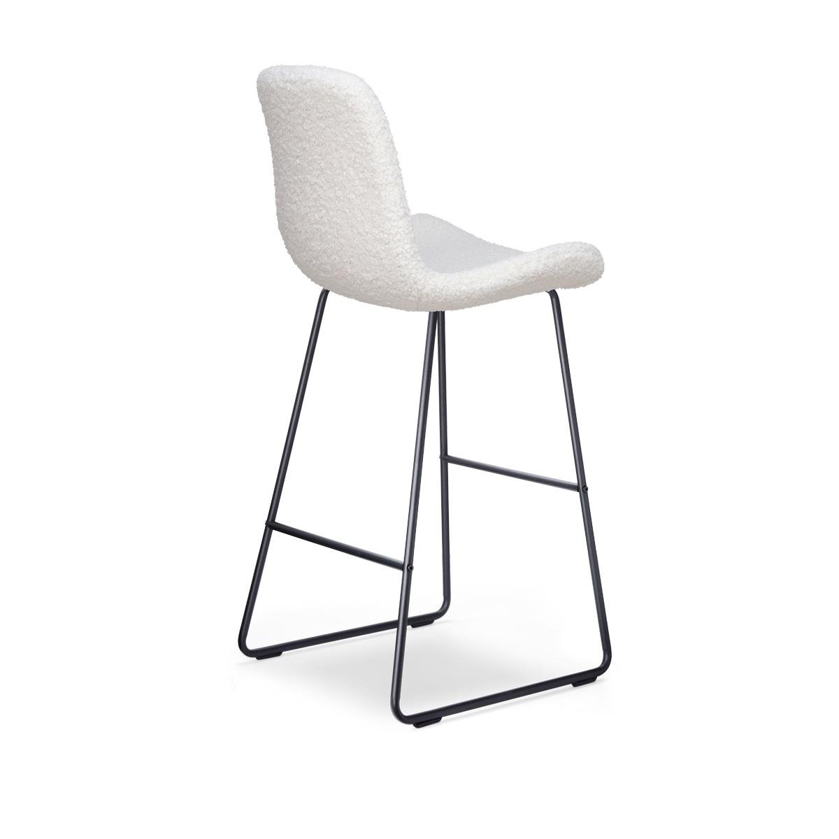 Nolon Nino-Fé Barkrukken Set van 2 - Teddy Wit - Zwart - 75 cm