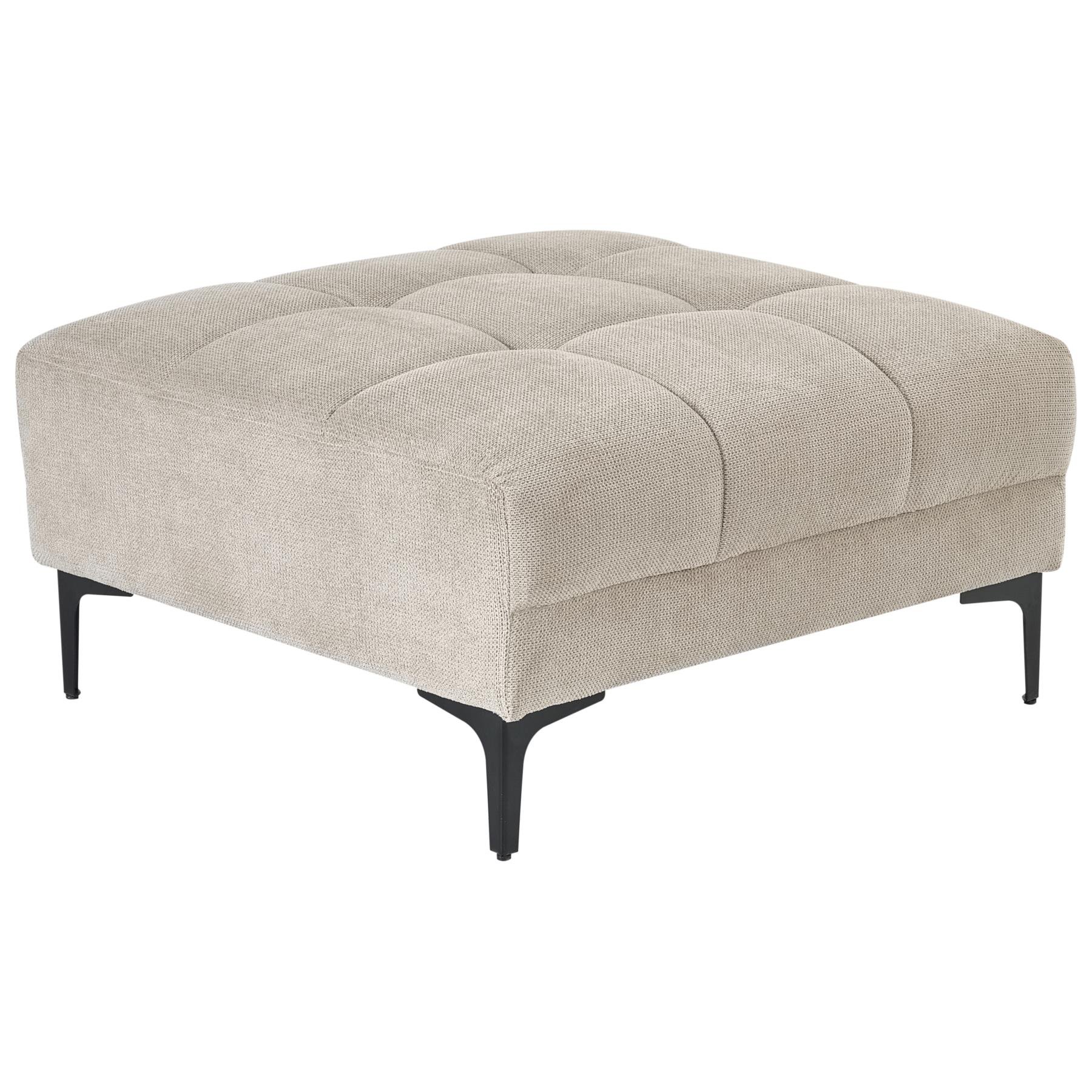 Beliani-ALNES-Hoekbank met ottomaan-Beige-Rechtszijdig-Polyester