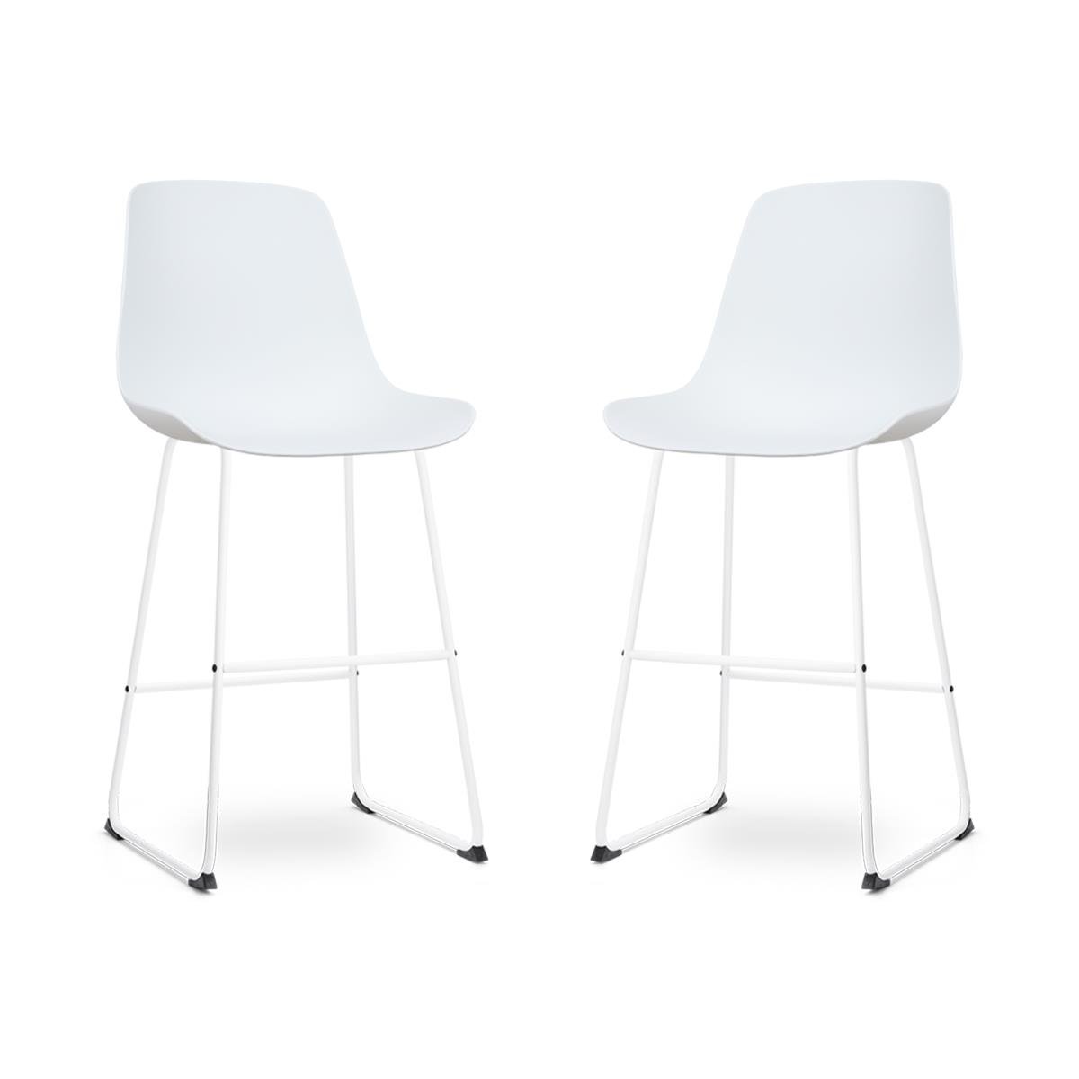 Nolon Nino-Pip barkruk wit - wit onderstel 75 cm - set van 2