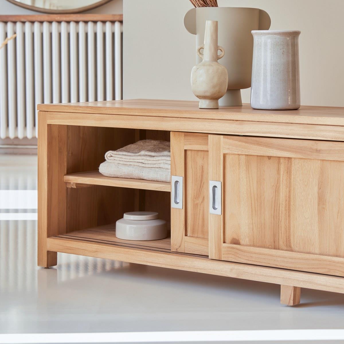 Tikamoon - Coffee Tek - Tv-meubel van massief teakhout 180 cm