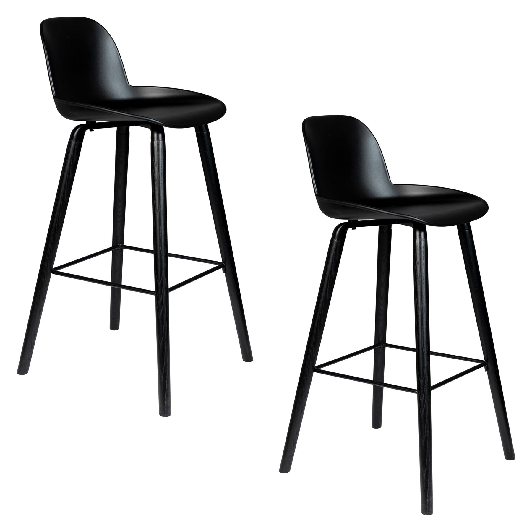 Zuiver Albert Kuip Barkruk 75 cm Zwart - Set van 2