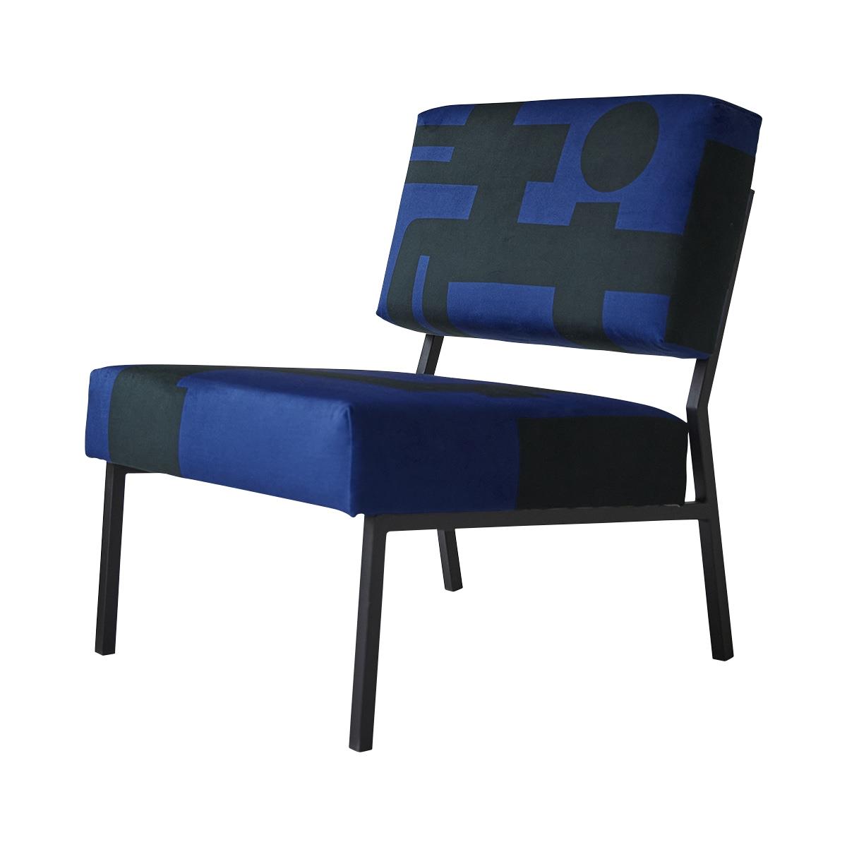 Tikamoon - Barbican - Blauwe Franse fauteuil