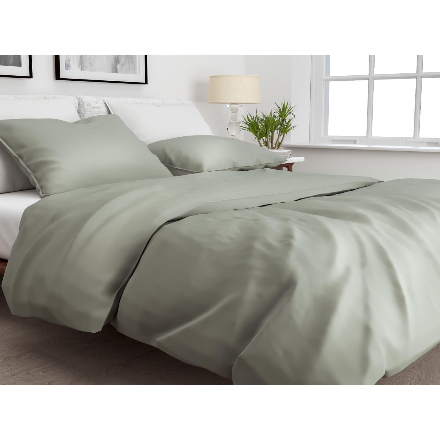 Zo Home Satinado Dekbedovertrekset Uni Katoen Satijn - iron grey