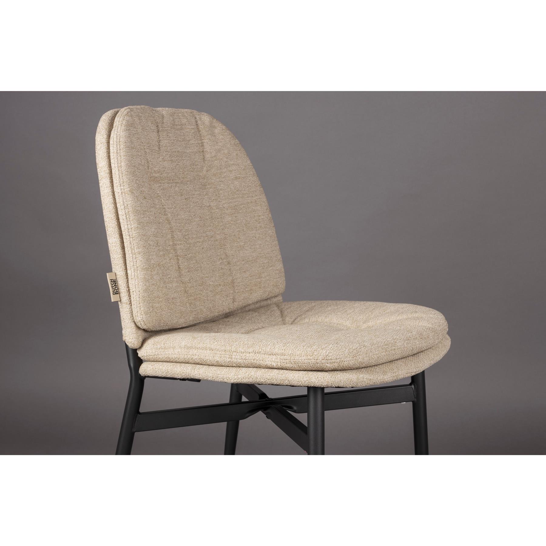 Dutchbone Jade Eetkamerstoelen Beige - Set van 2