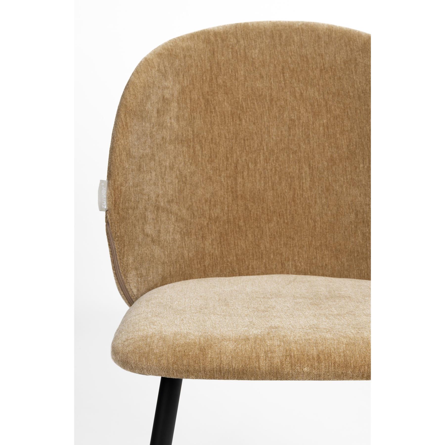Zuiver Cozy Eetkamerstoelen Mosterd| Bruin - Set van 2