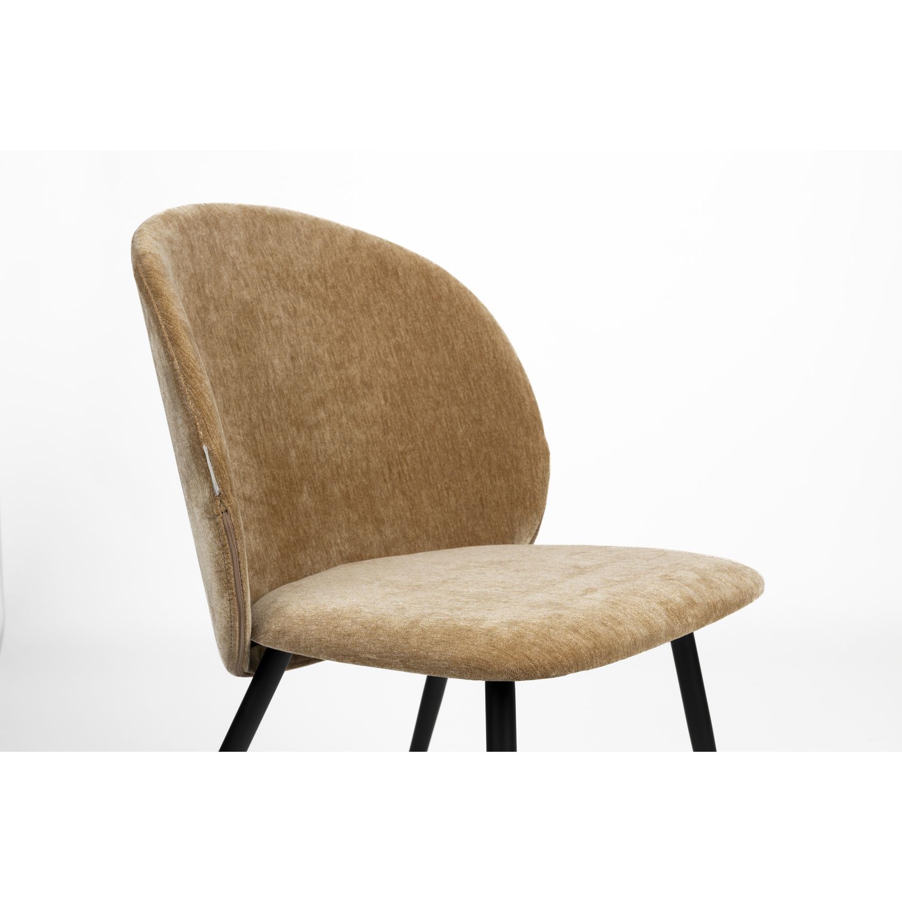 Zuiver Cozy Eetkamerstoelen Mosterd| Bruin - Set van 2