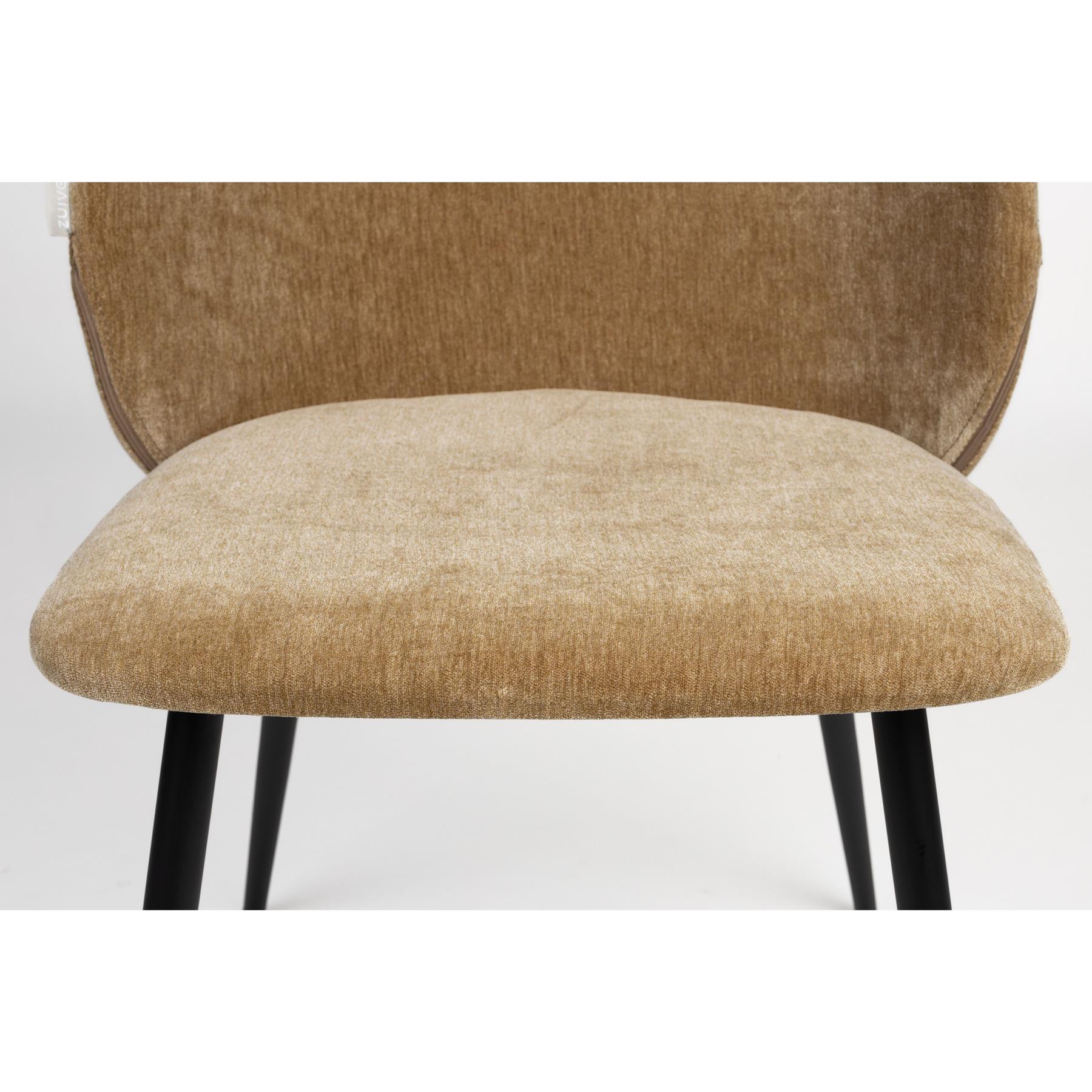 Zuiver Cozy Eetkamerstoelen Mosterd| Bruin - Set van 2