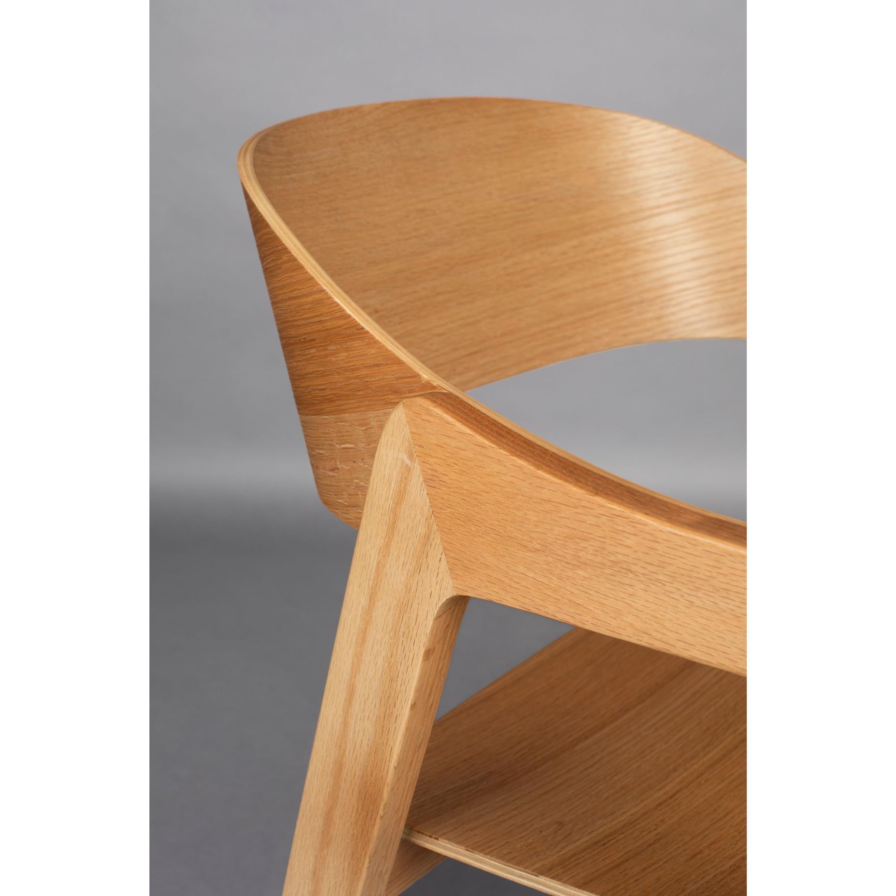 Dutchbone Westlake Eetkamerstoelen met armleuning Hout Naturel - Set van 2