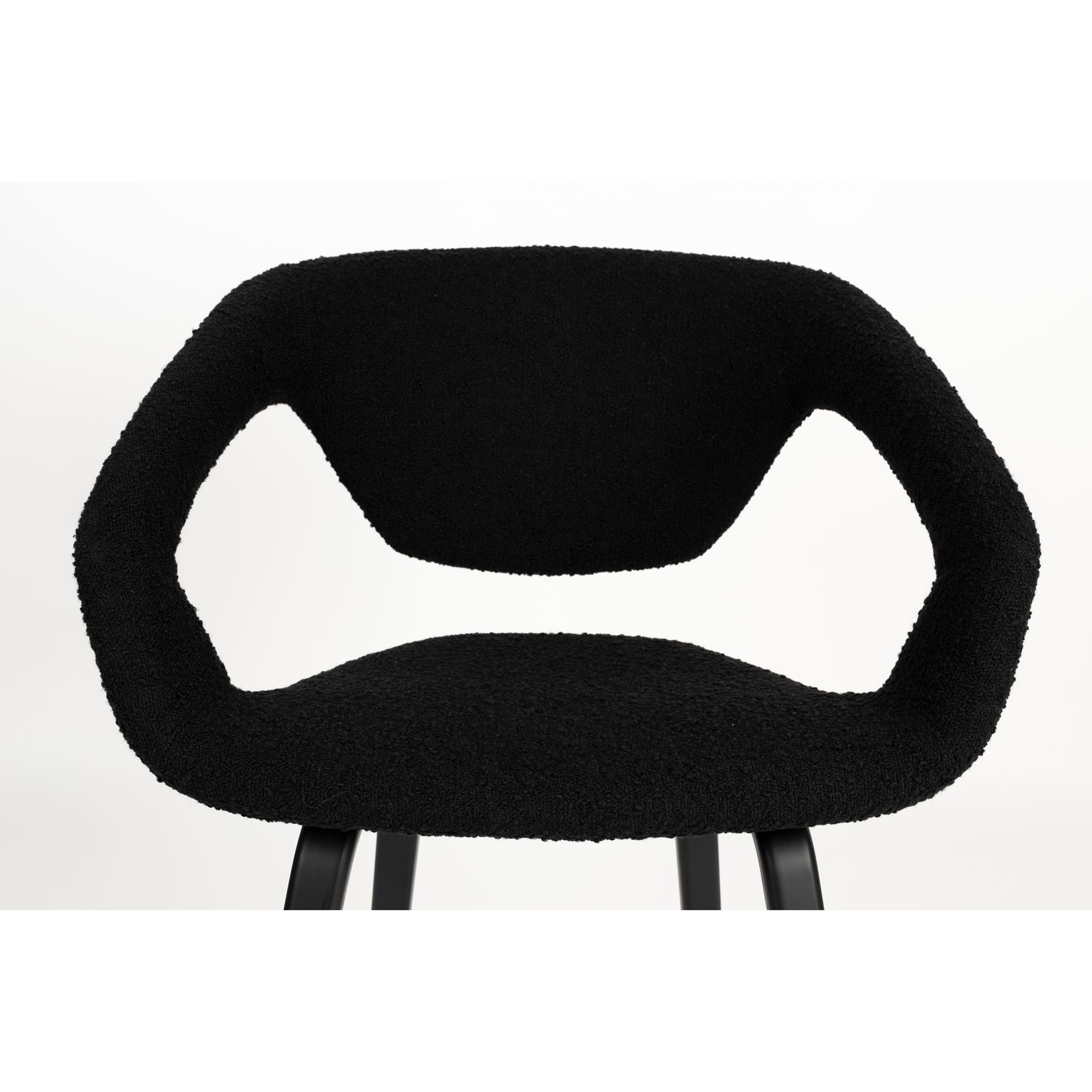 Zuiver Flexback Eetkamerstoelen met armleuning Zwart - Set van 2