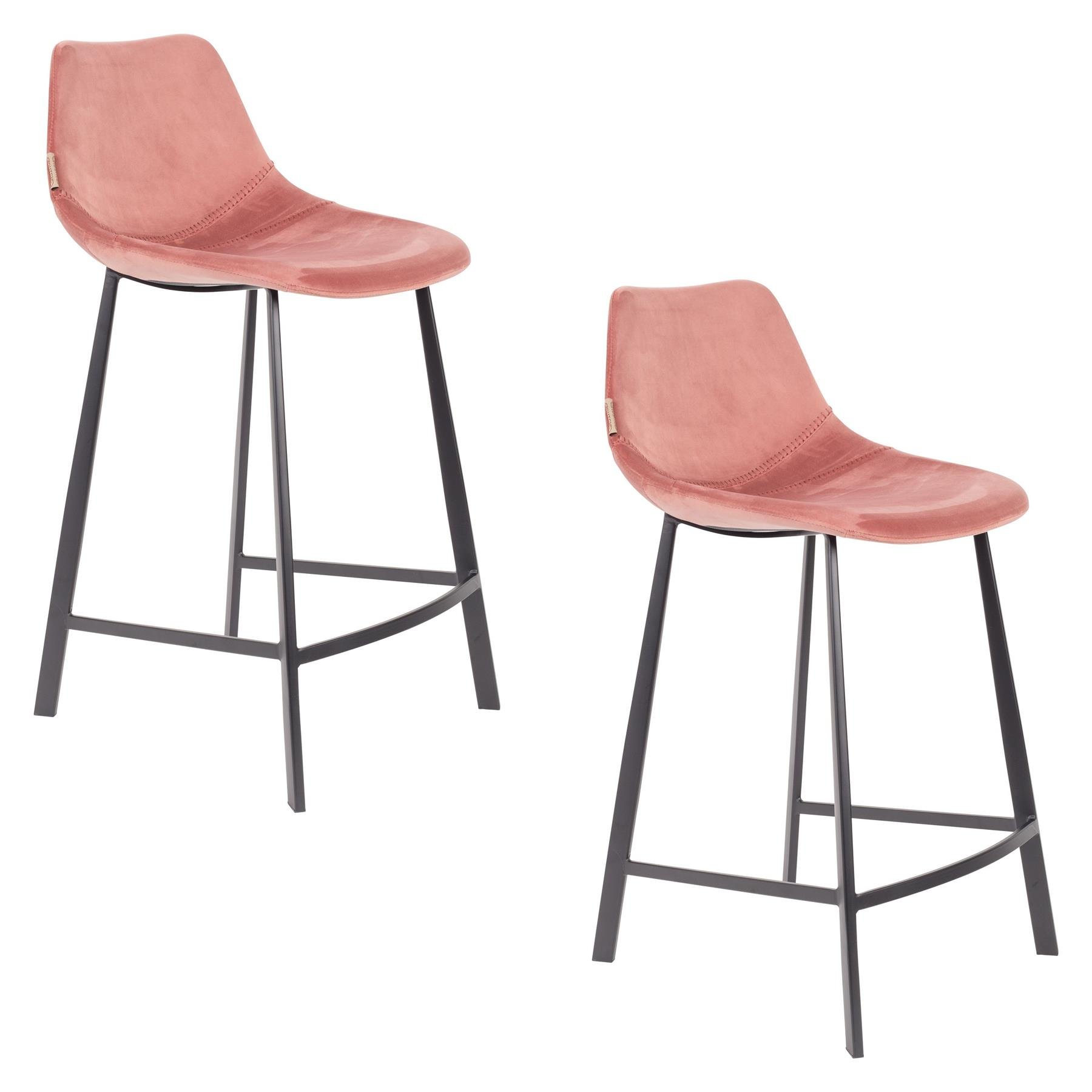 Dutchbone Franky Barkruk Roze 65 cm - Set van 2