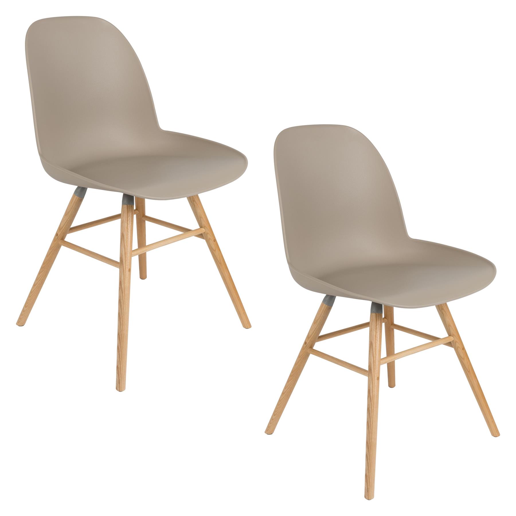 Zuiver Albert Kuip Eetkamerstoelen Taupe - Set van 2