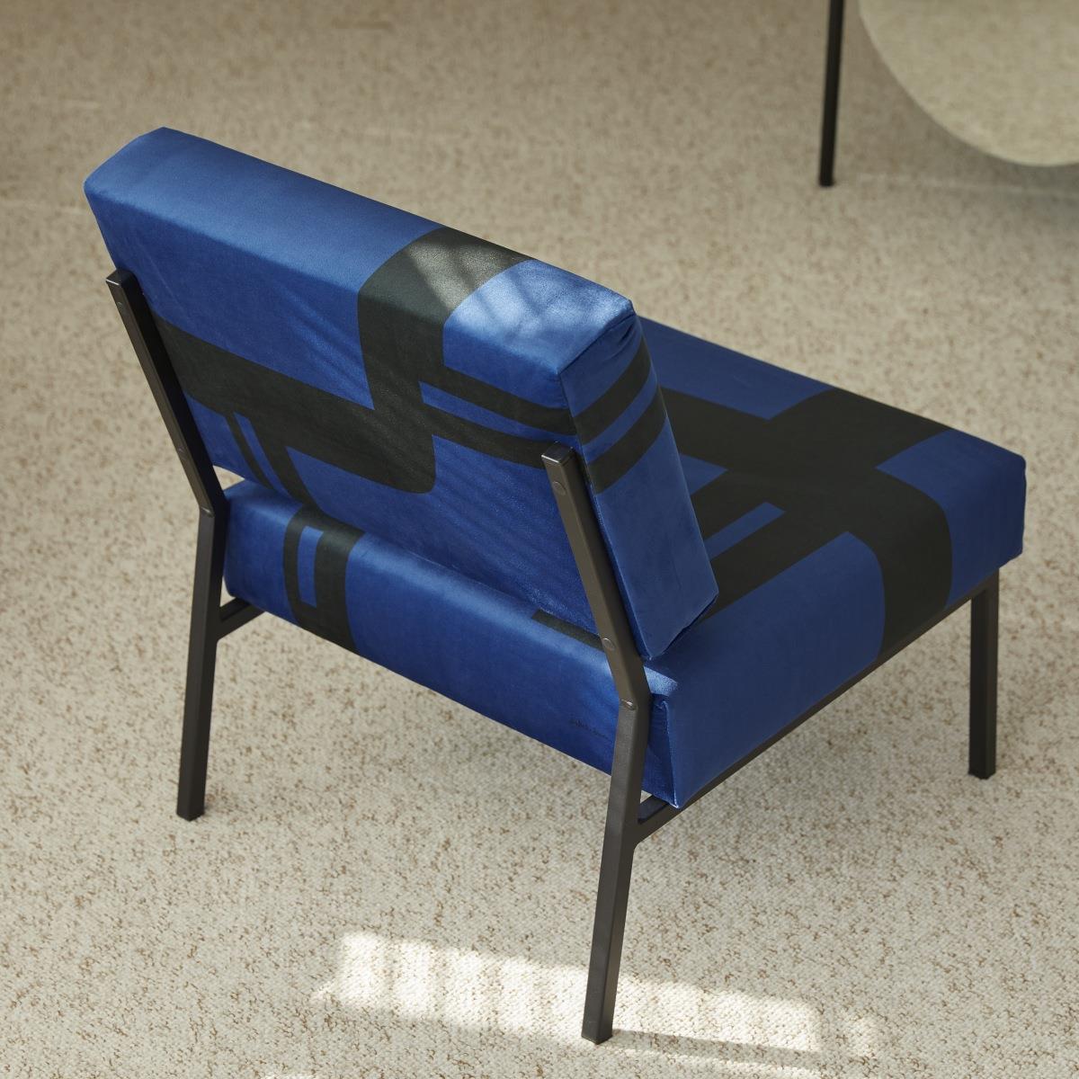 Tikamoon - Barbican - Blauwe Franse fauteuil