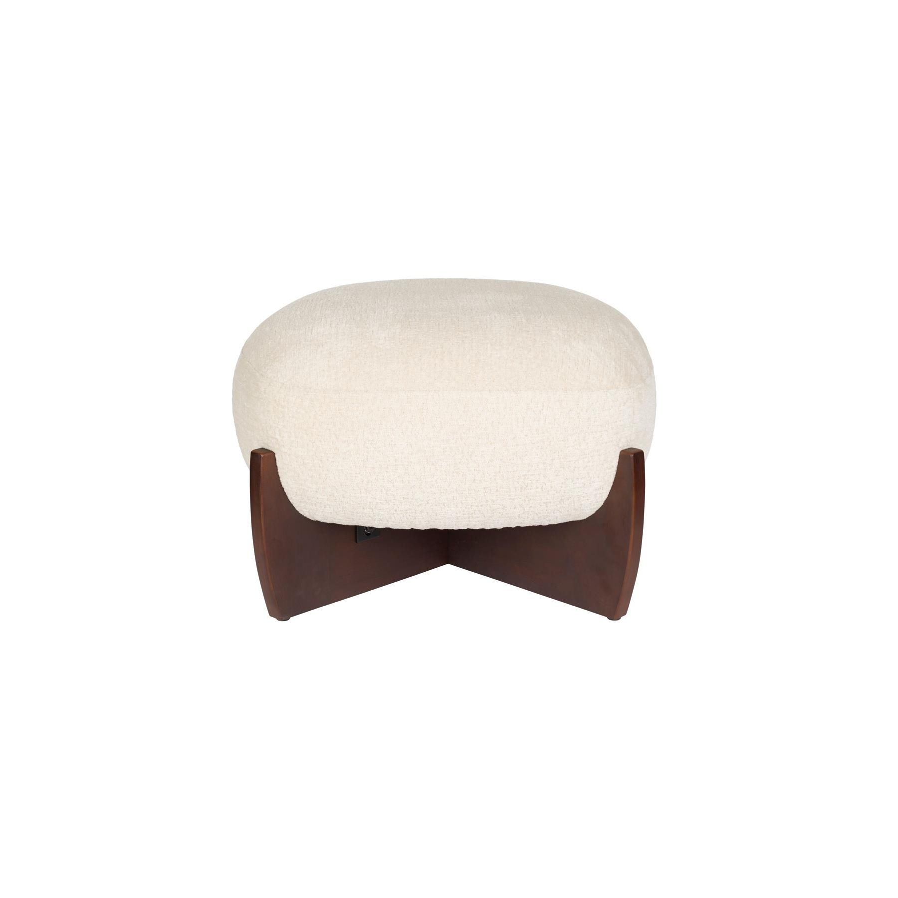 Dutchbone Emilius Poef| Hocker Beige