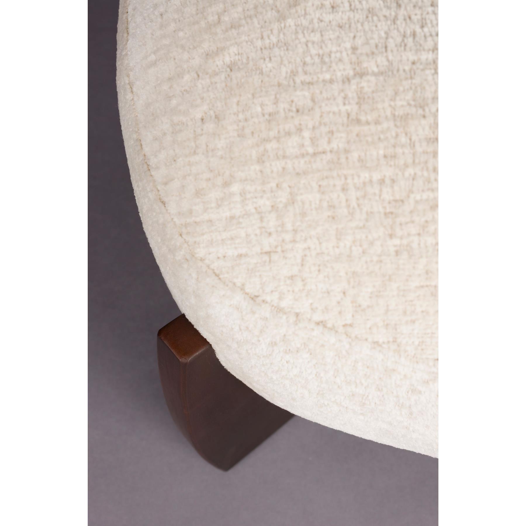 Dutchbone Emilius Poef| Hocker Beige