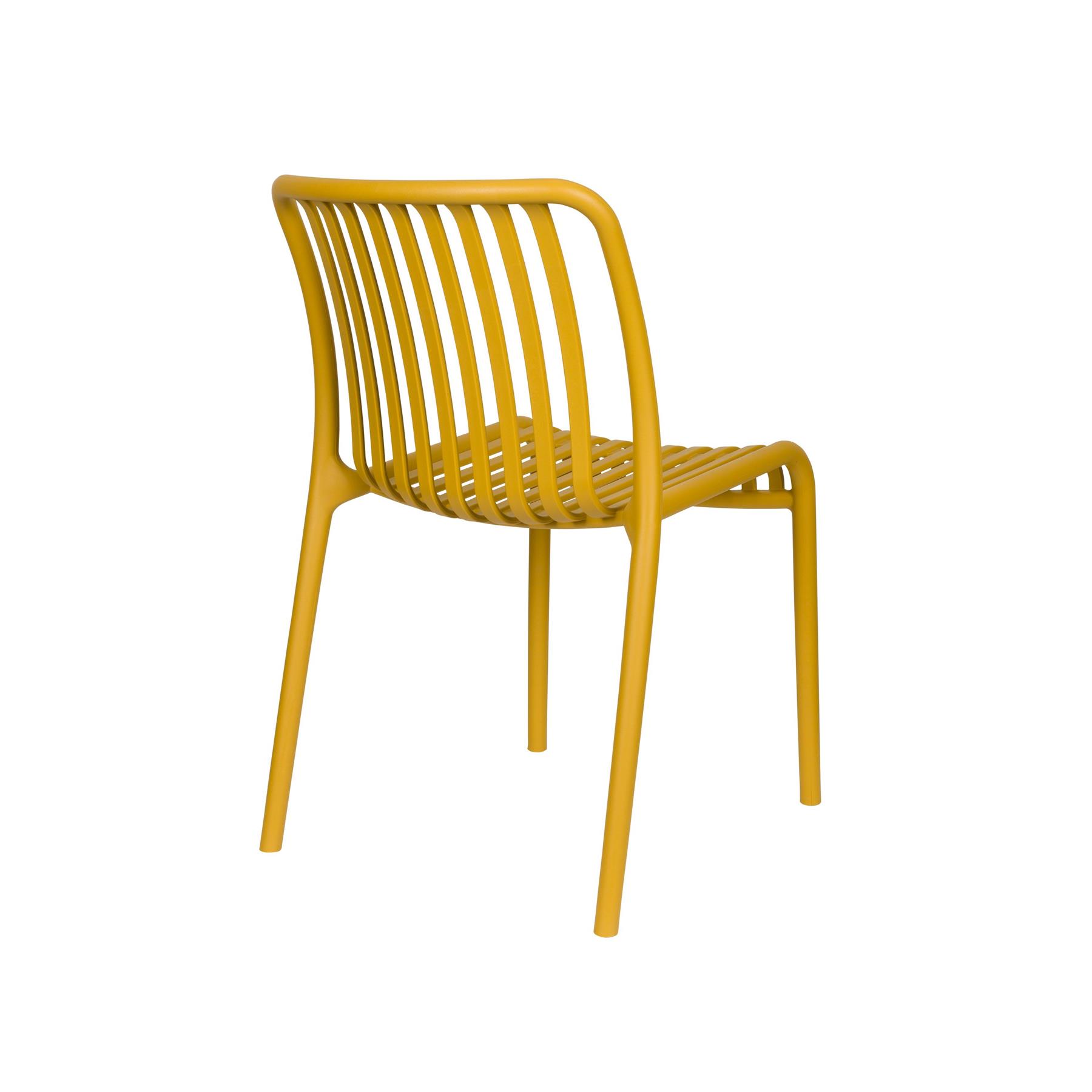 Housecraft Living Mante Tuinstoelen Kunststof Geel - Set van 4