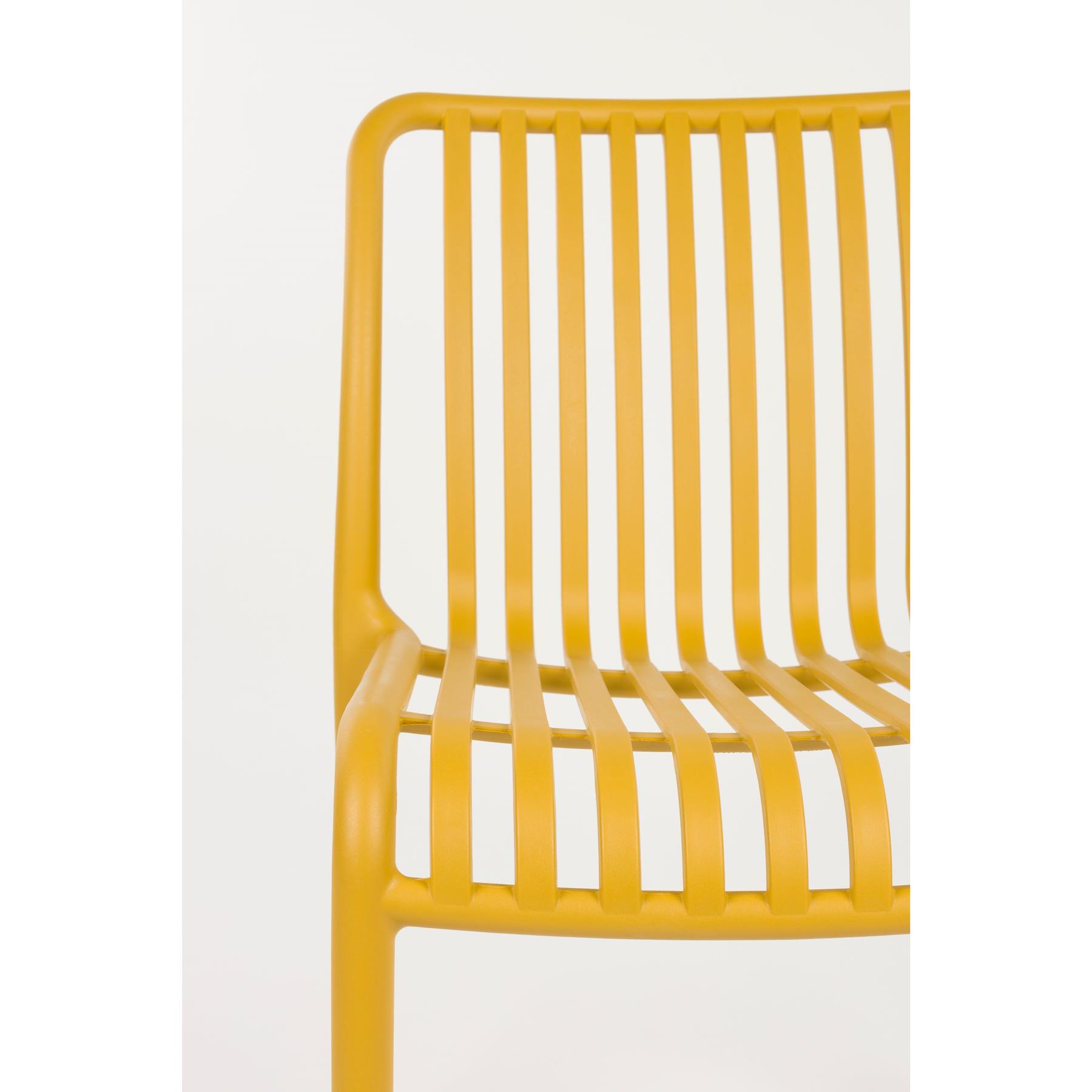 Housecraft Living Mante Tuinstoelen Kunststof Geel - Set van 4