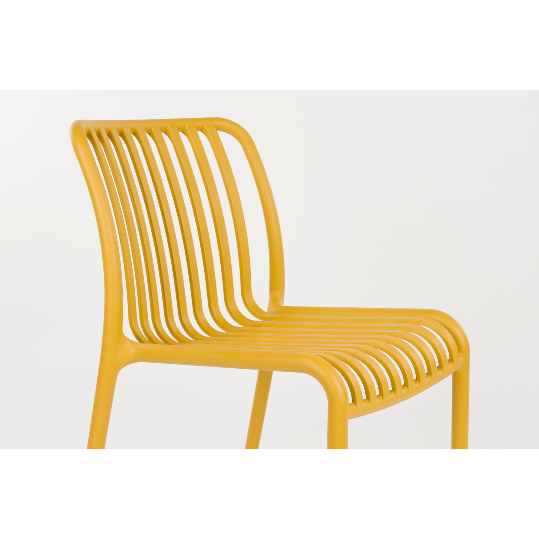 Housecraft Living Mante Tuinstoelen Kunststof Geel - Set van 4