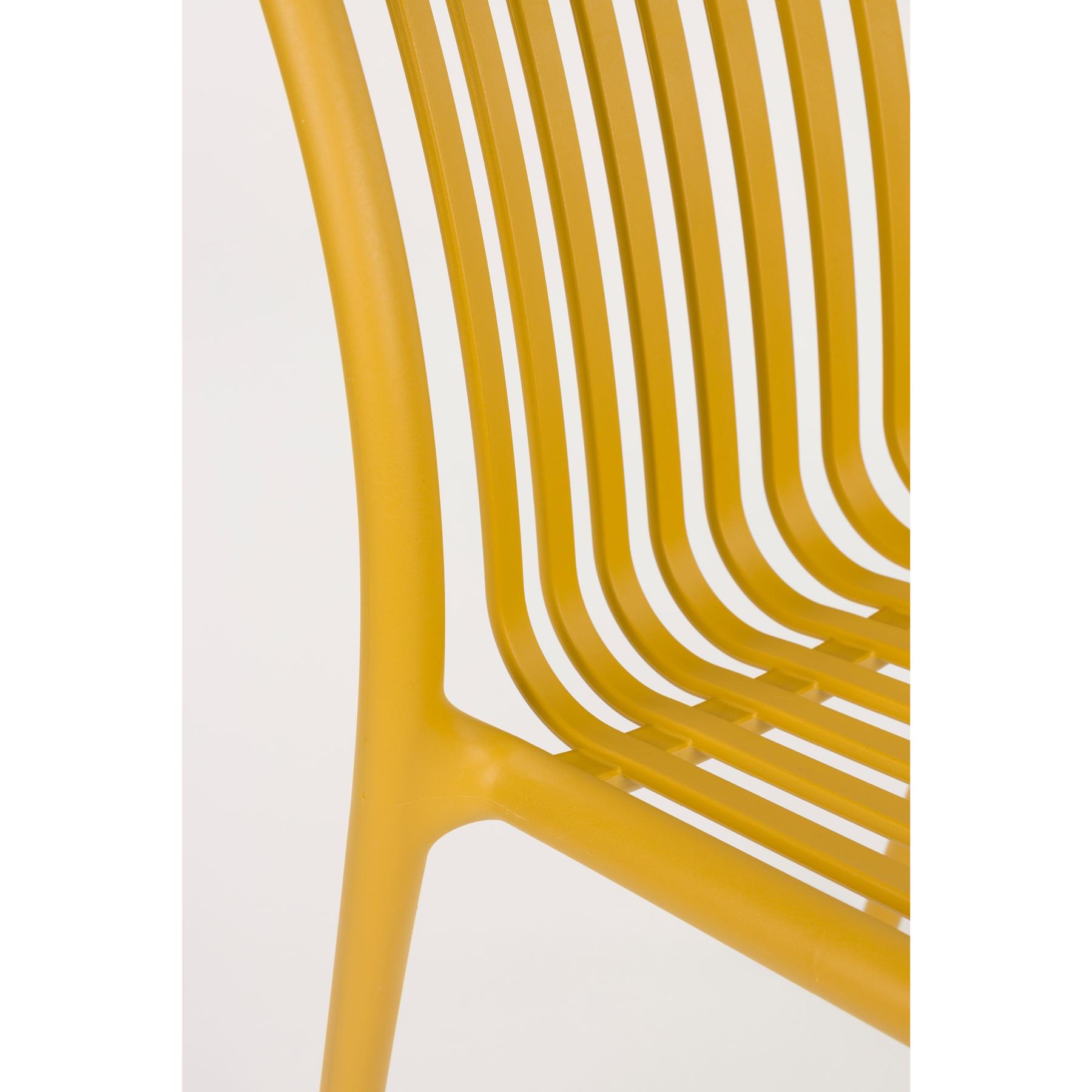 Housecraft Living Mante Tuinstoelen Kunststof Geel - Set van 4