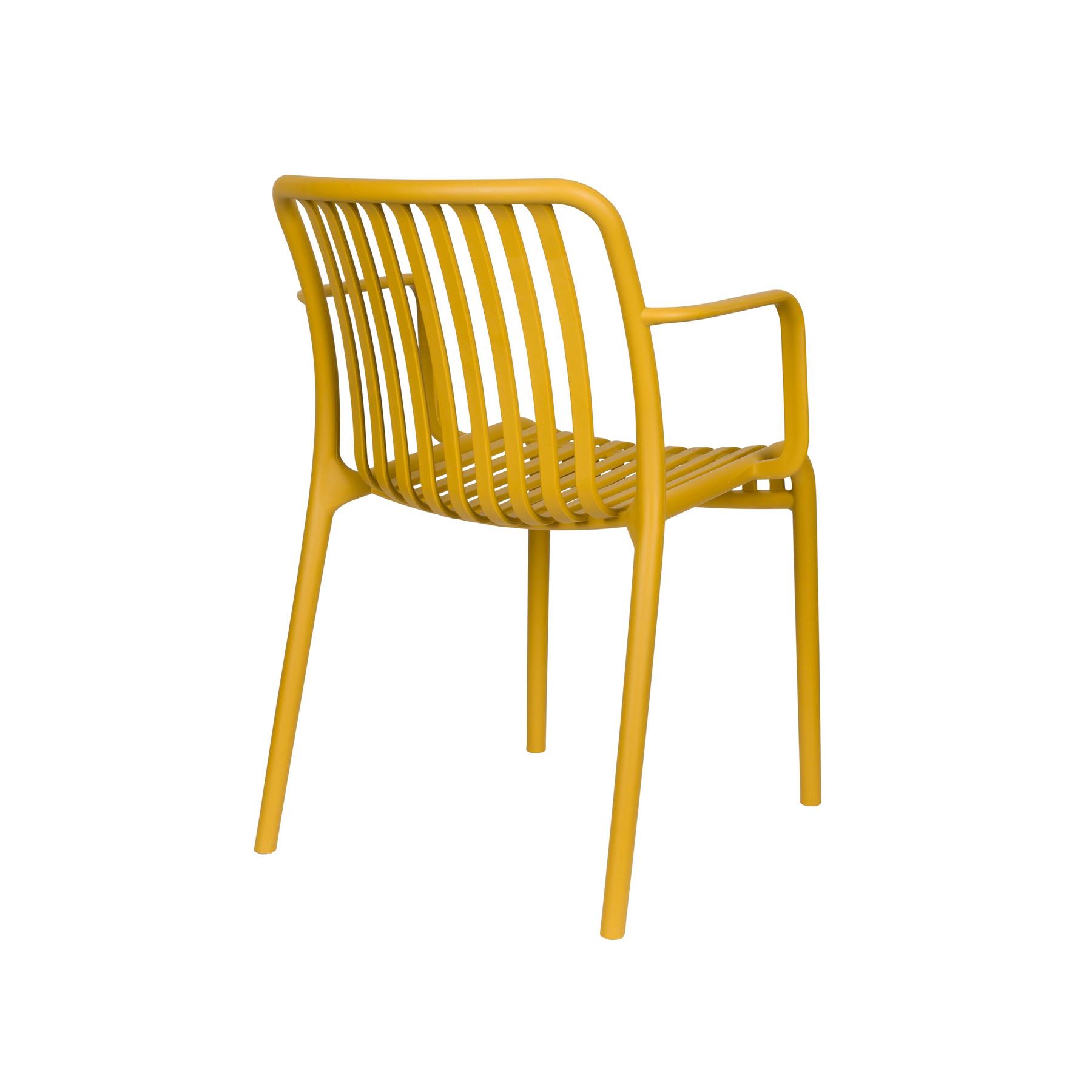 Housecraft Living Mante Tuinstoelen Geel - Set van 4