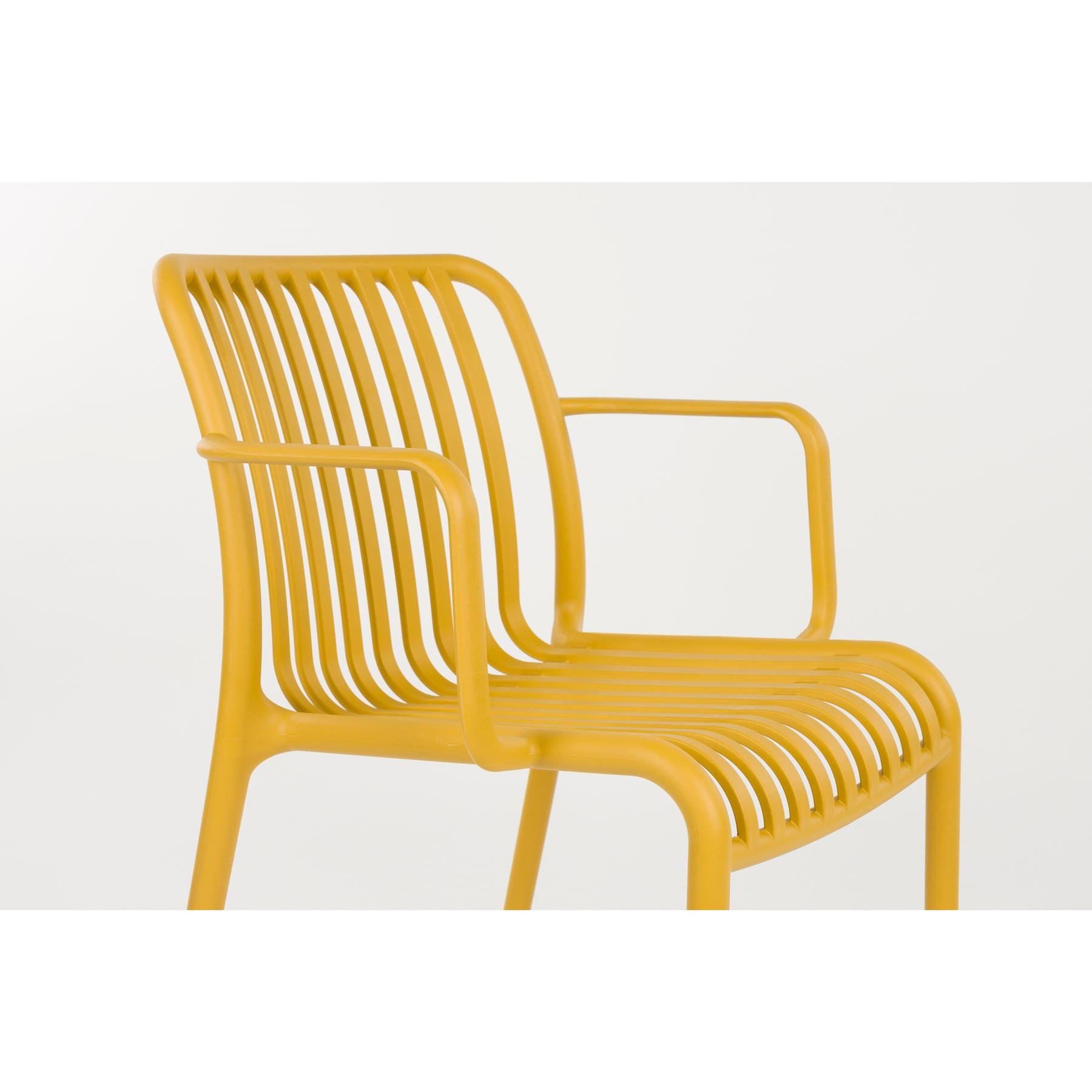 Housecraft Living Mante Tuinstoelen Geel - Set van 4