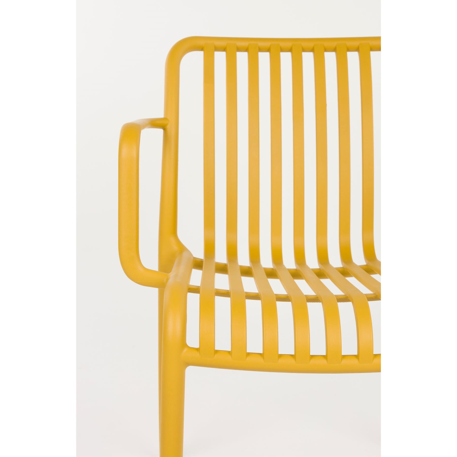 Housecraft Living Mante Tuinstoelen Geel - Set van 4