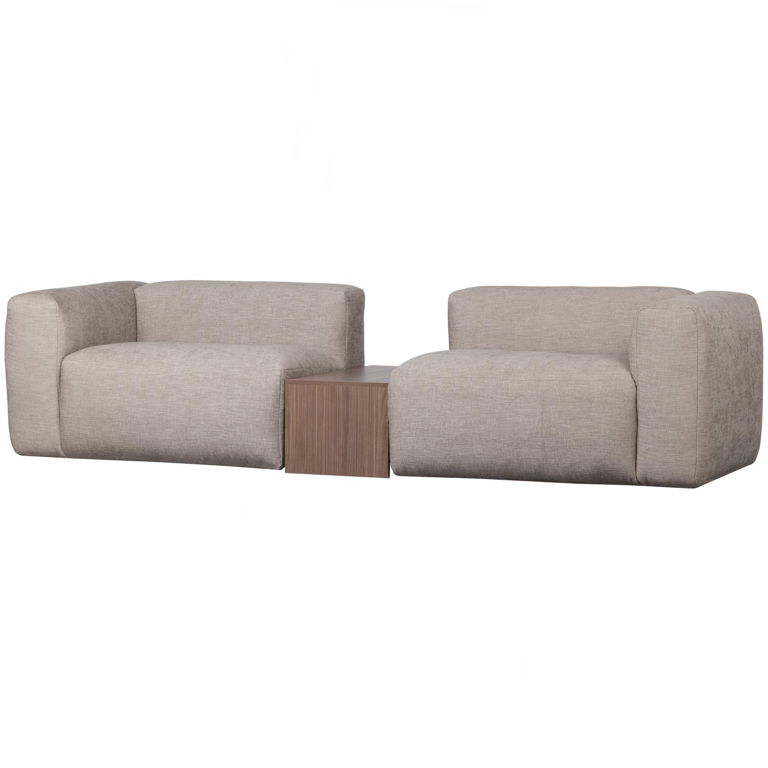 WOOOD Freeke Salontafel - Noten Fineer - Bruin - 38x91x45