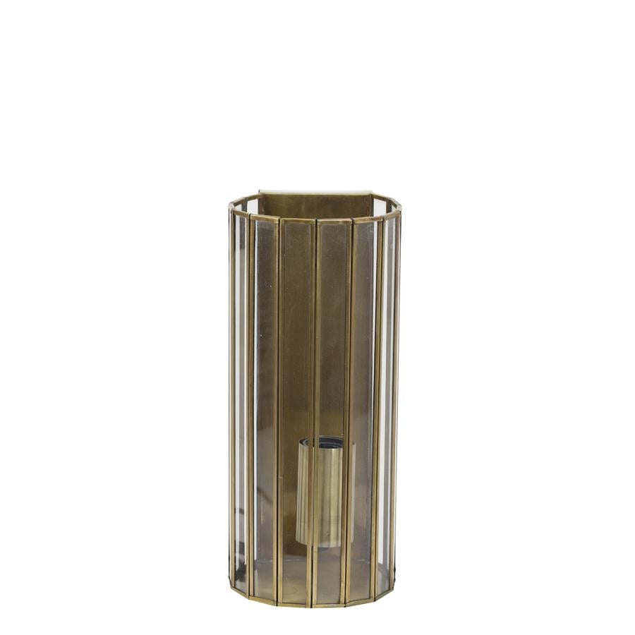 Light&living Wandlamp 14x13x30,5 cm STRØBY antiek brons+glas