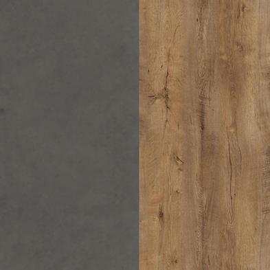 Meubella Ladekast Monaco - Eiken - Grijs - 90 cm