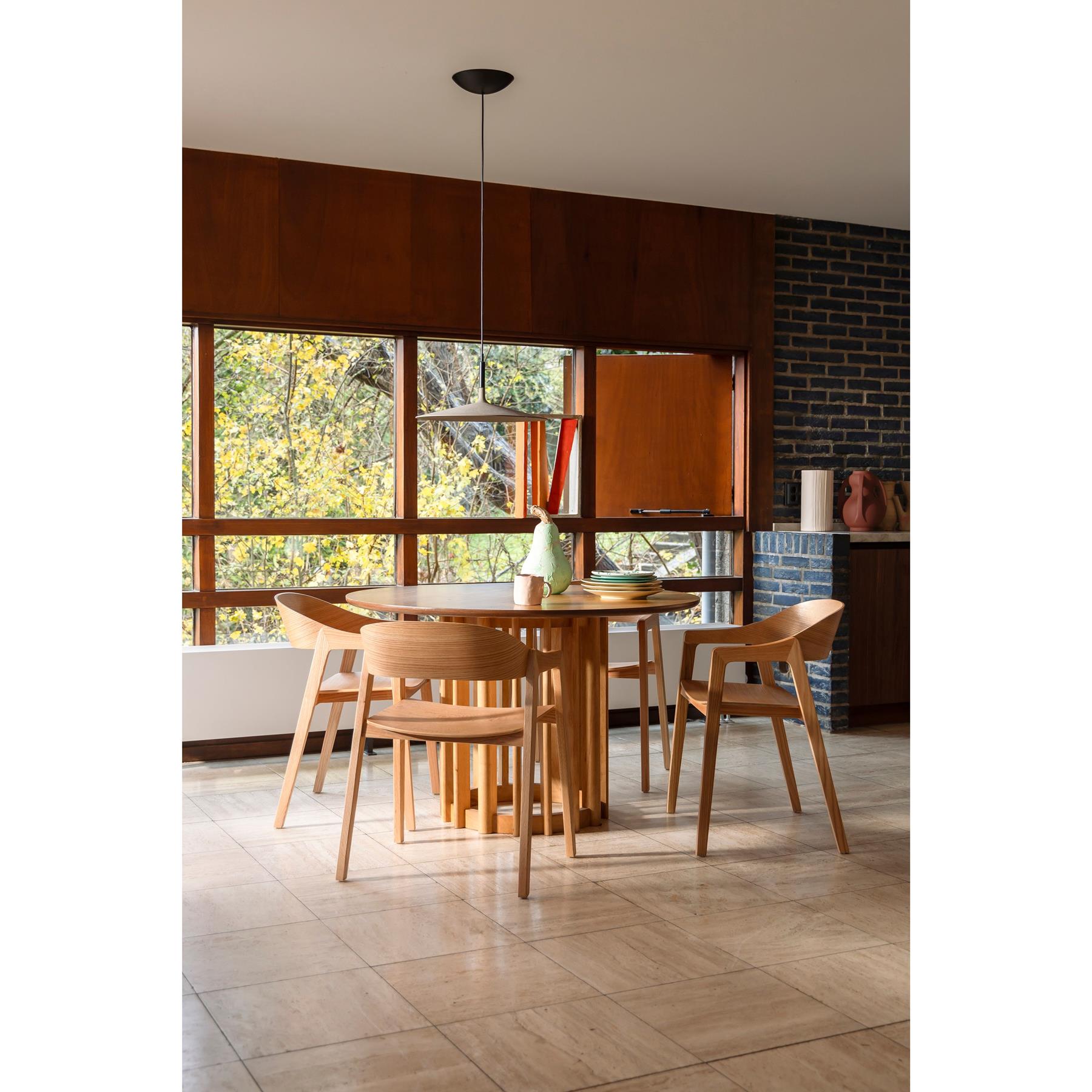 Dutchbone Westlake Eetkamerstoelen met armleuning Hout Naturel - Set van 2