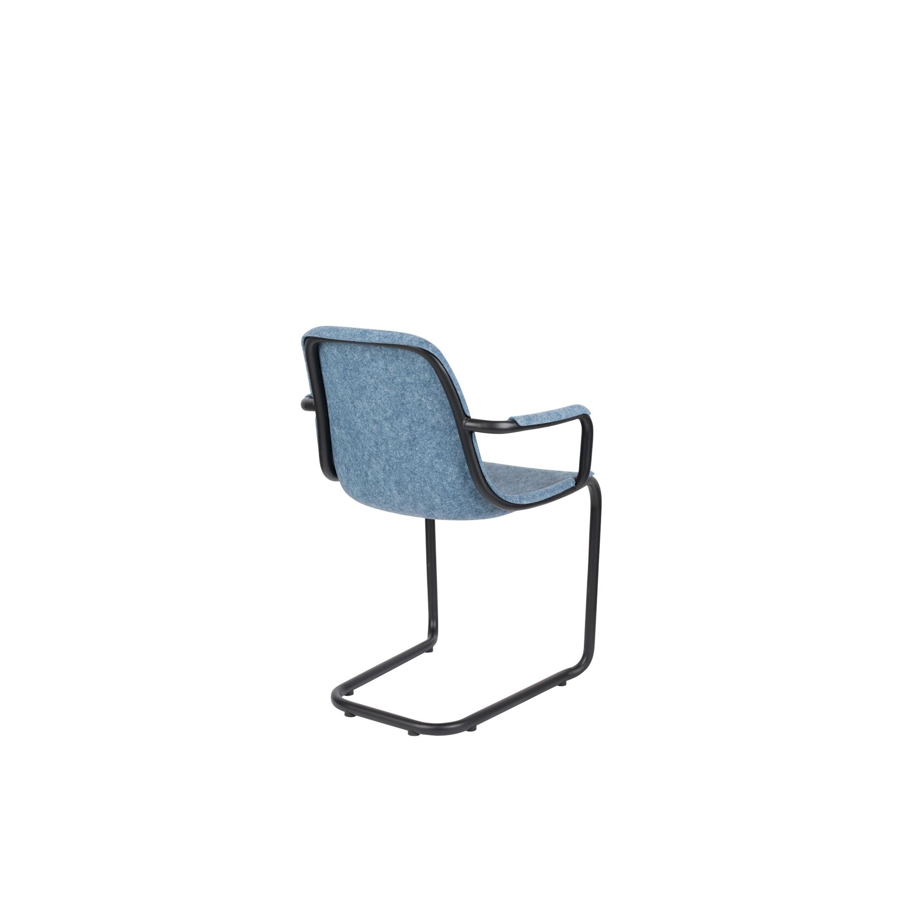 Zuiver Thirsty Eetkamerstoelen met armleuning Blauw - Set van 2