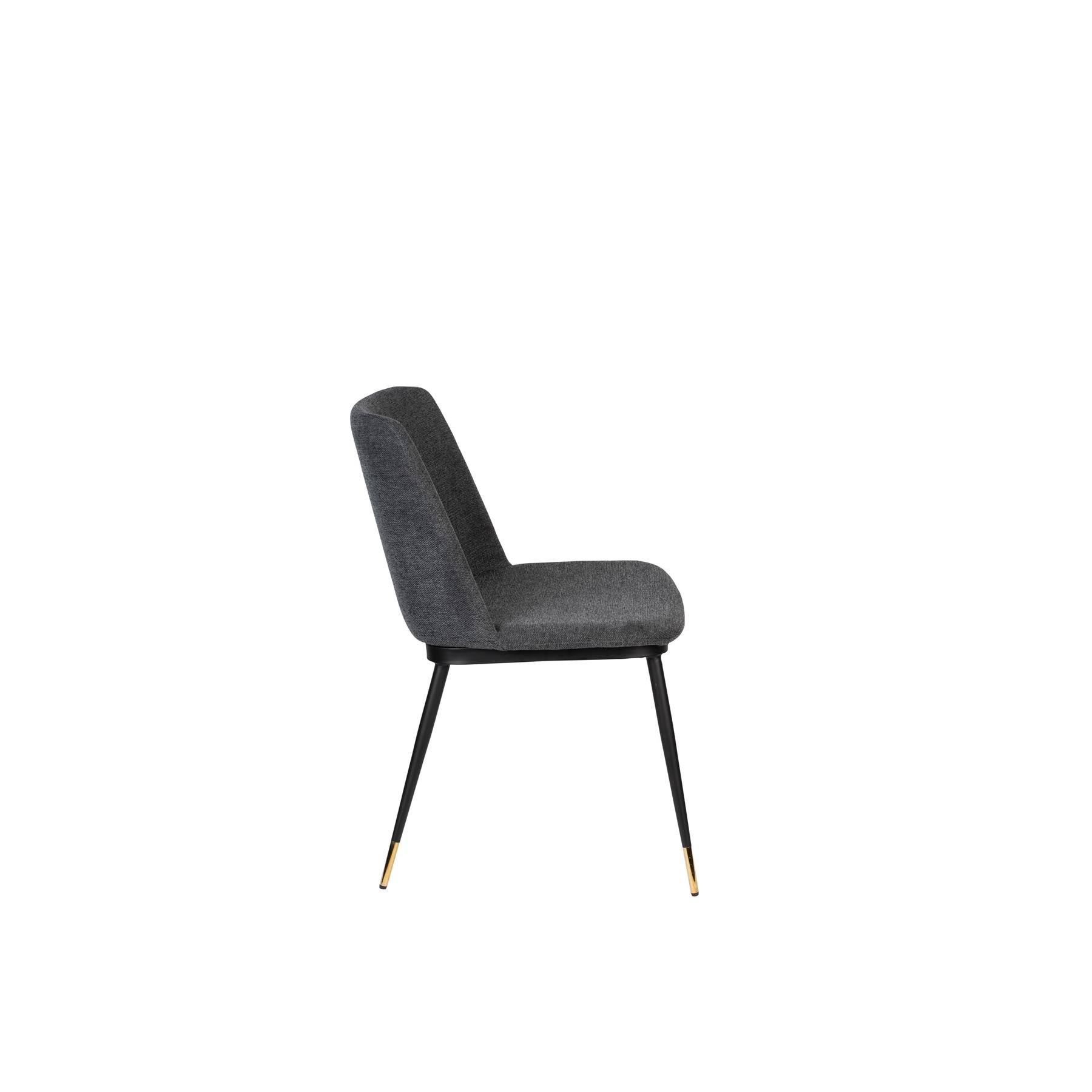 Housecraft Living Lionel Eetkamerstoelen Donkergrijs - Set van 2