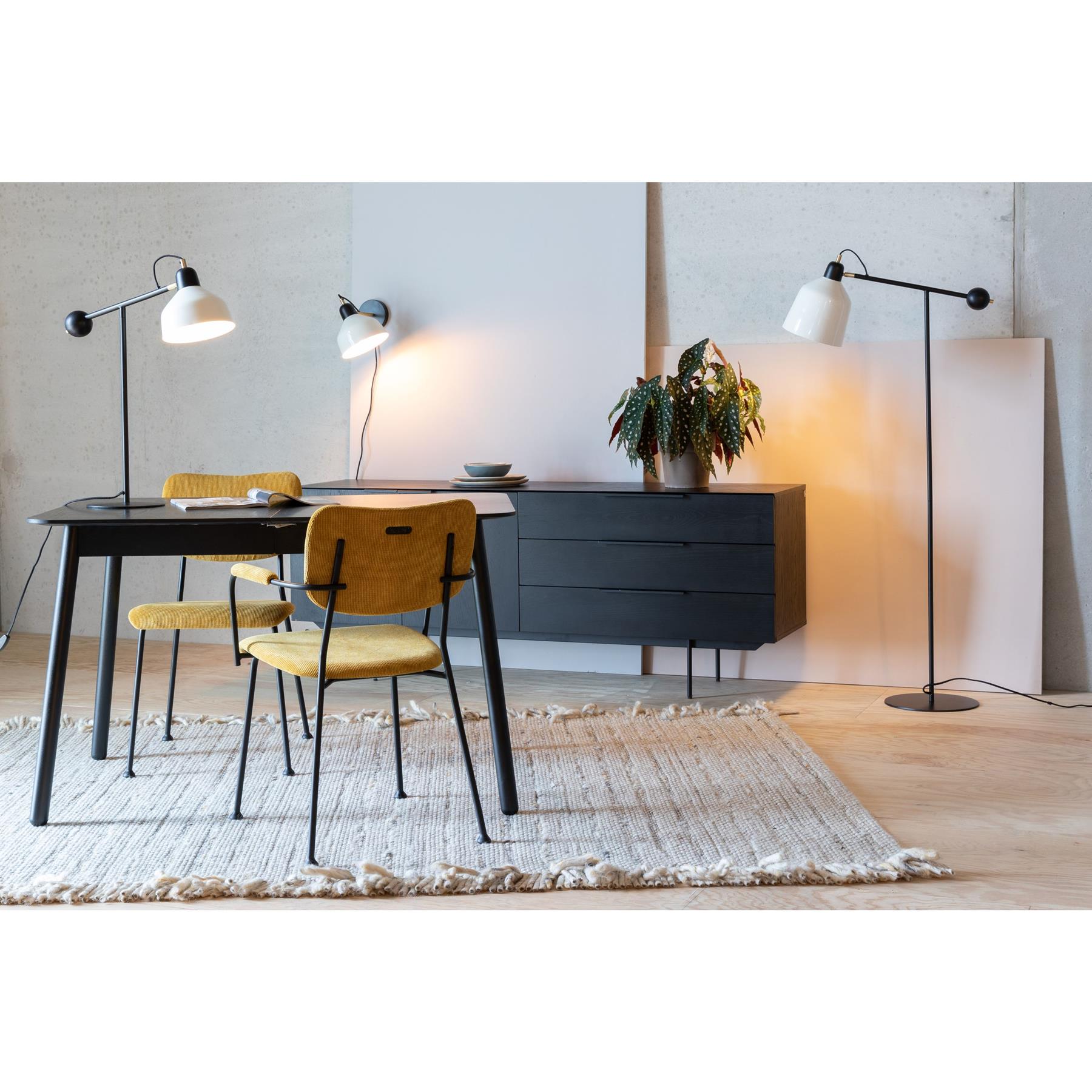 Zuiver Benson Eetkamerstoelen Oker - Set van 2 - Geel