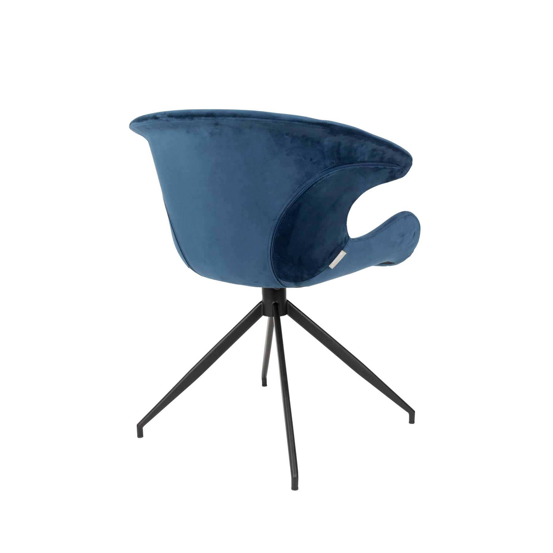 Zuiver Mia Eetkamerstoelen met armleuning Blauw - Set van 2