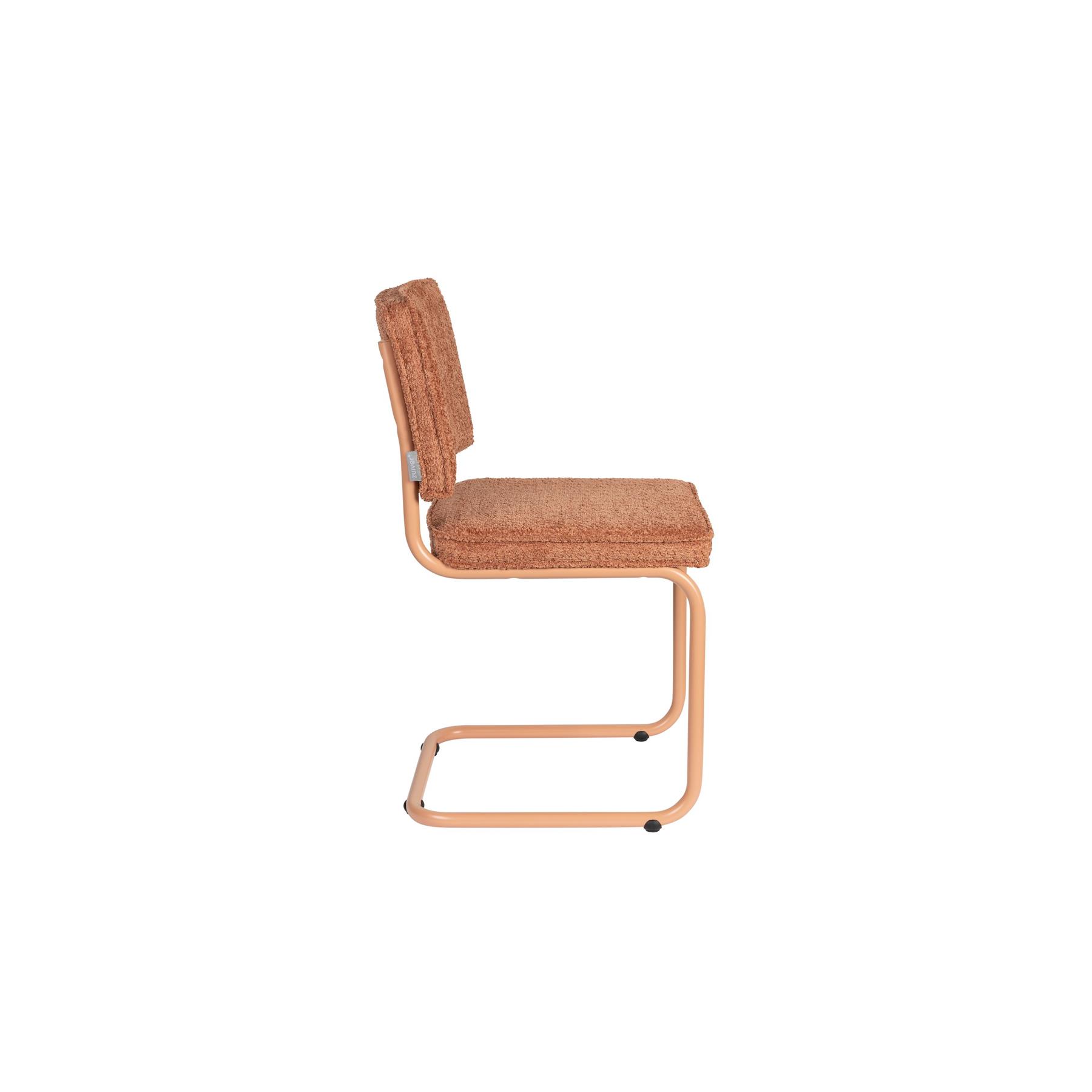 Zuiver Ridge Soft Eetkamerstoelen Terracotta - Set van 2