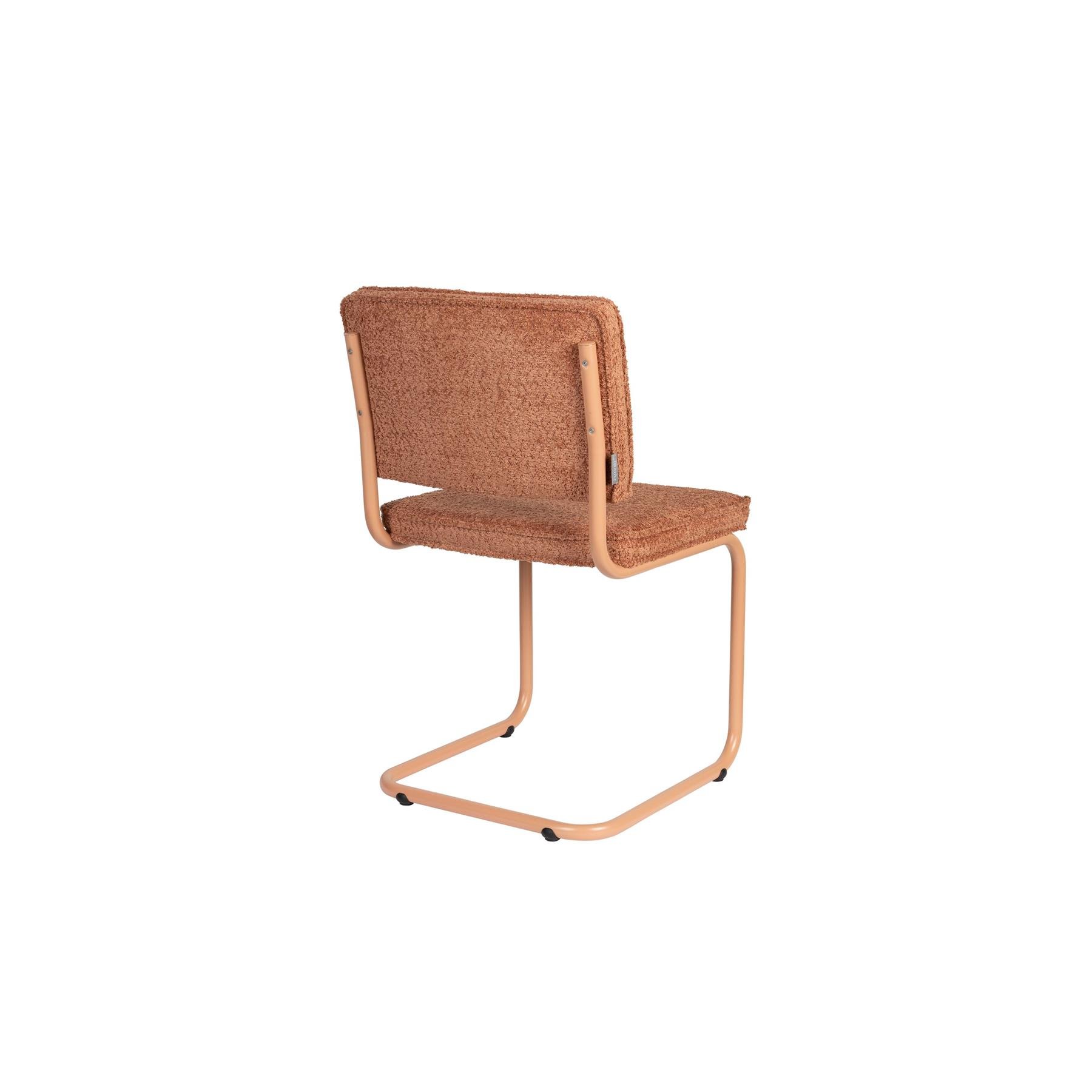 Zuiver Ridge Soft Eetkamerstoelen Terracotta - Set van 2